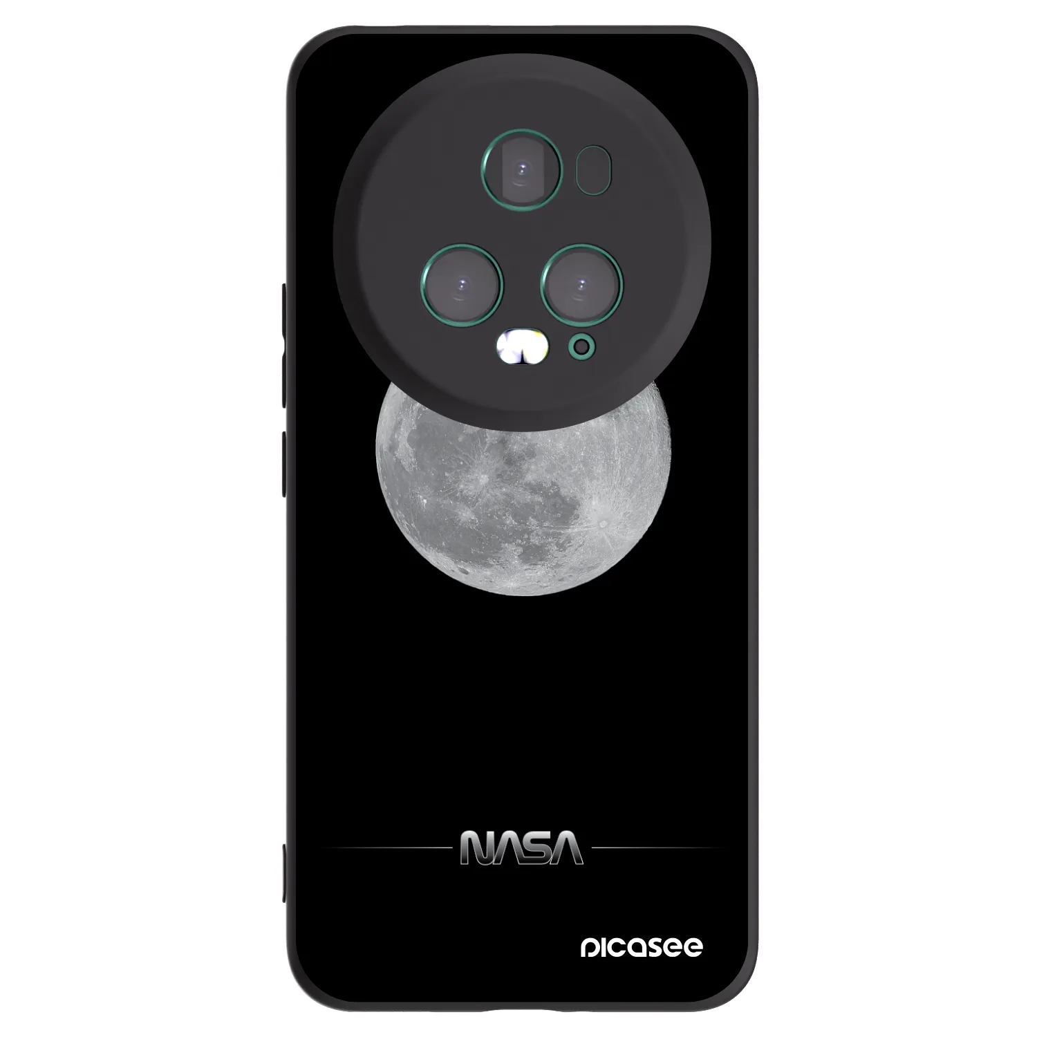 Picasee silikonski črni ovitek za Honor Magic5 Pro - Moon Minimal