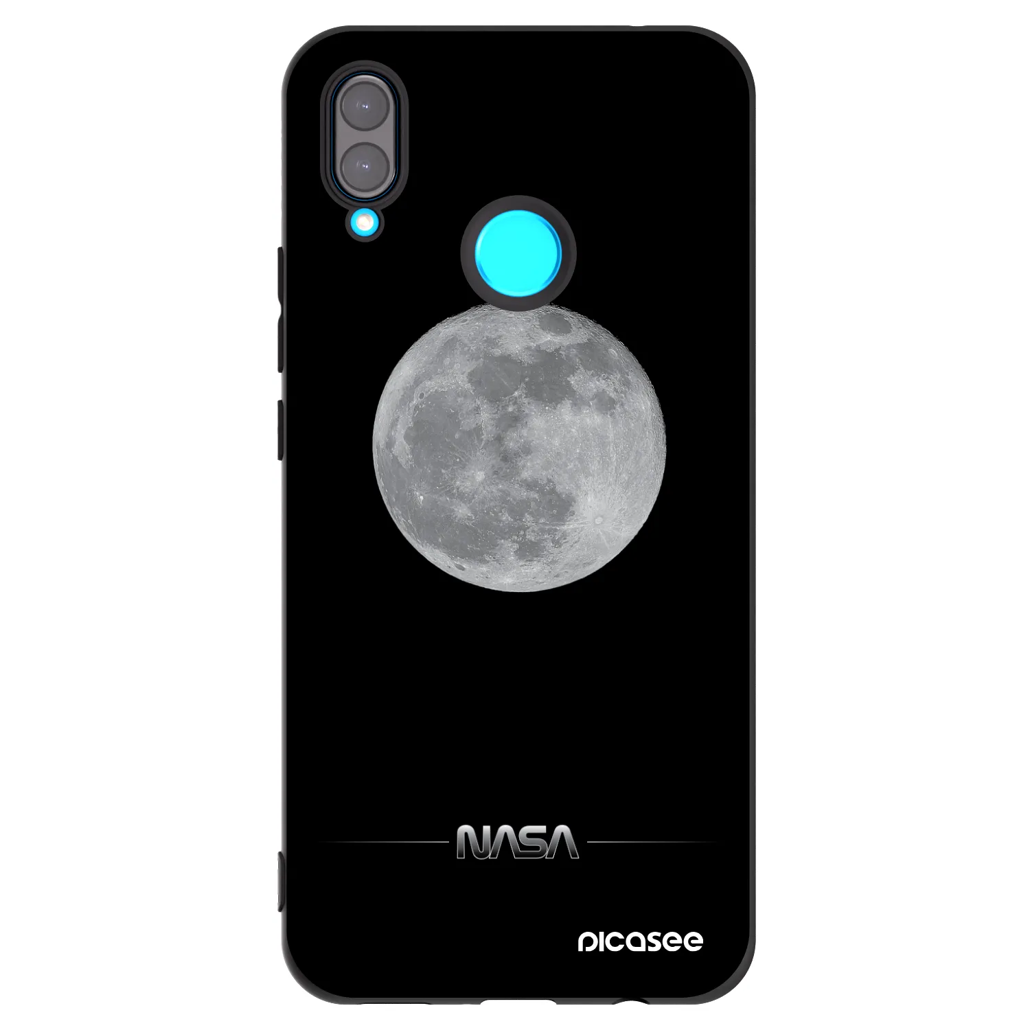 Picasee silikonski črni ovitek za Huawei Nova 3 - Moon Minimal
