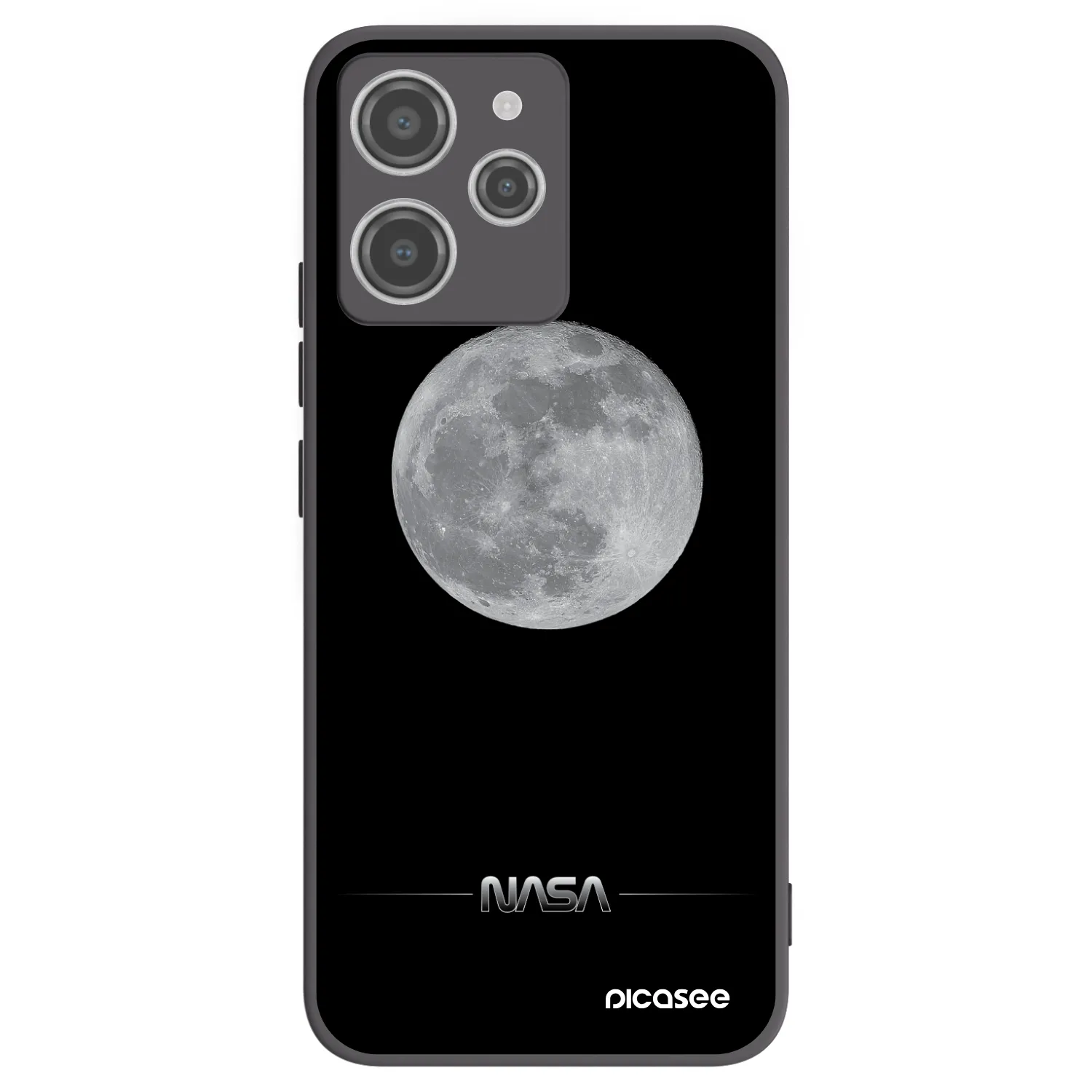 Picasee silikonski črni ovitek za Xiaomi Redmi 12 4G - Moon Minimal