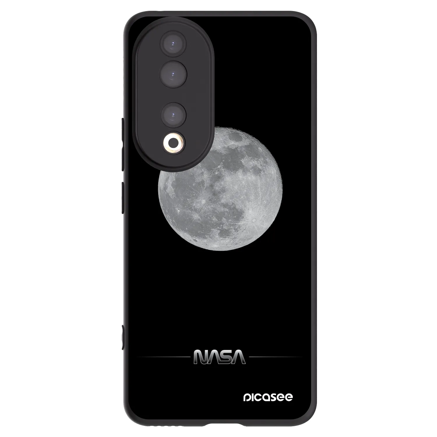 Picasee silikonski črni ovitek za Honor 90 5G - Moon Minimal
