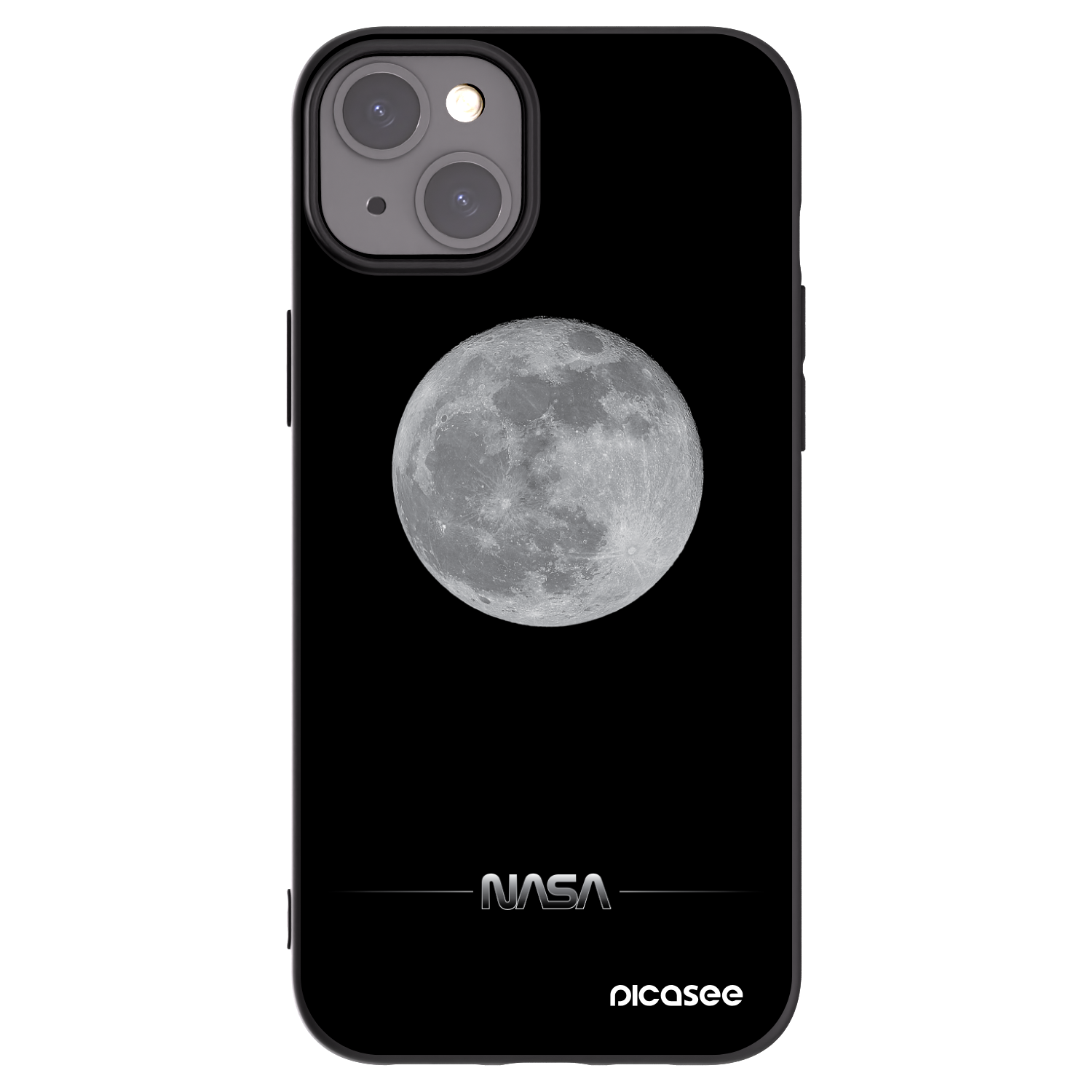 Picasee silikonski črni ovitek za Apple iPhone 15 Plus - Moon Minimal