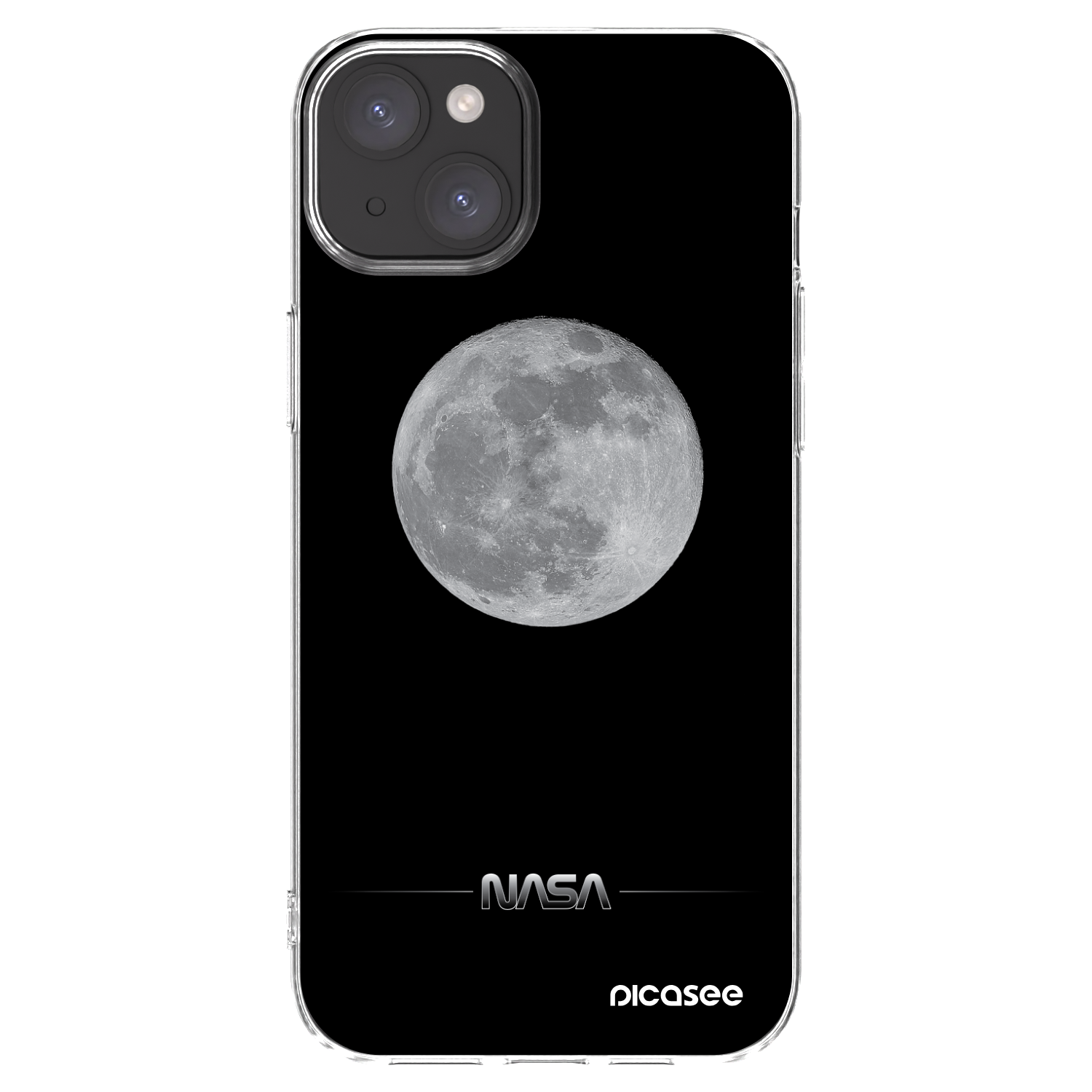 Picasee silikonski prozorni ovitek za Apple iPhone 15 Plus - Moon Minimal