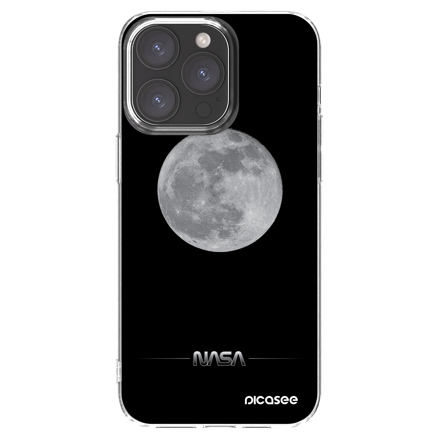 Picasee silikonski prozorni ovitek za Apple iPhone 15 Pro Max - Moon Minimal