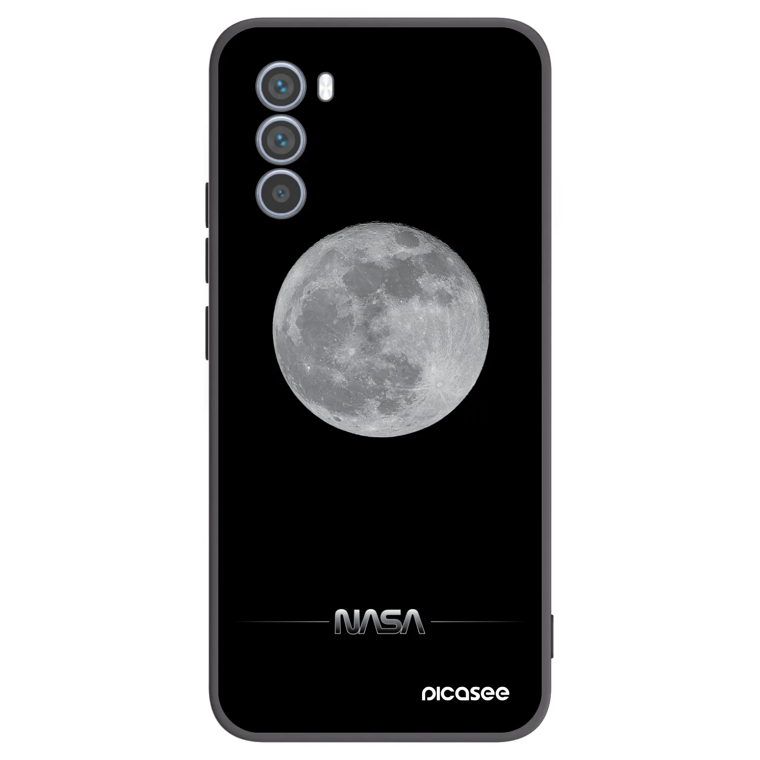 Picasee silikonski črni ovitek za Motorola Moto G62 - Moon Minimal