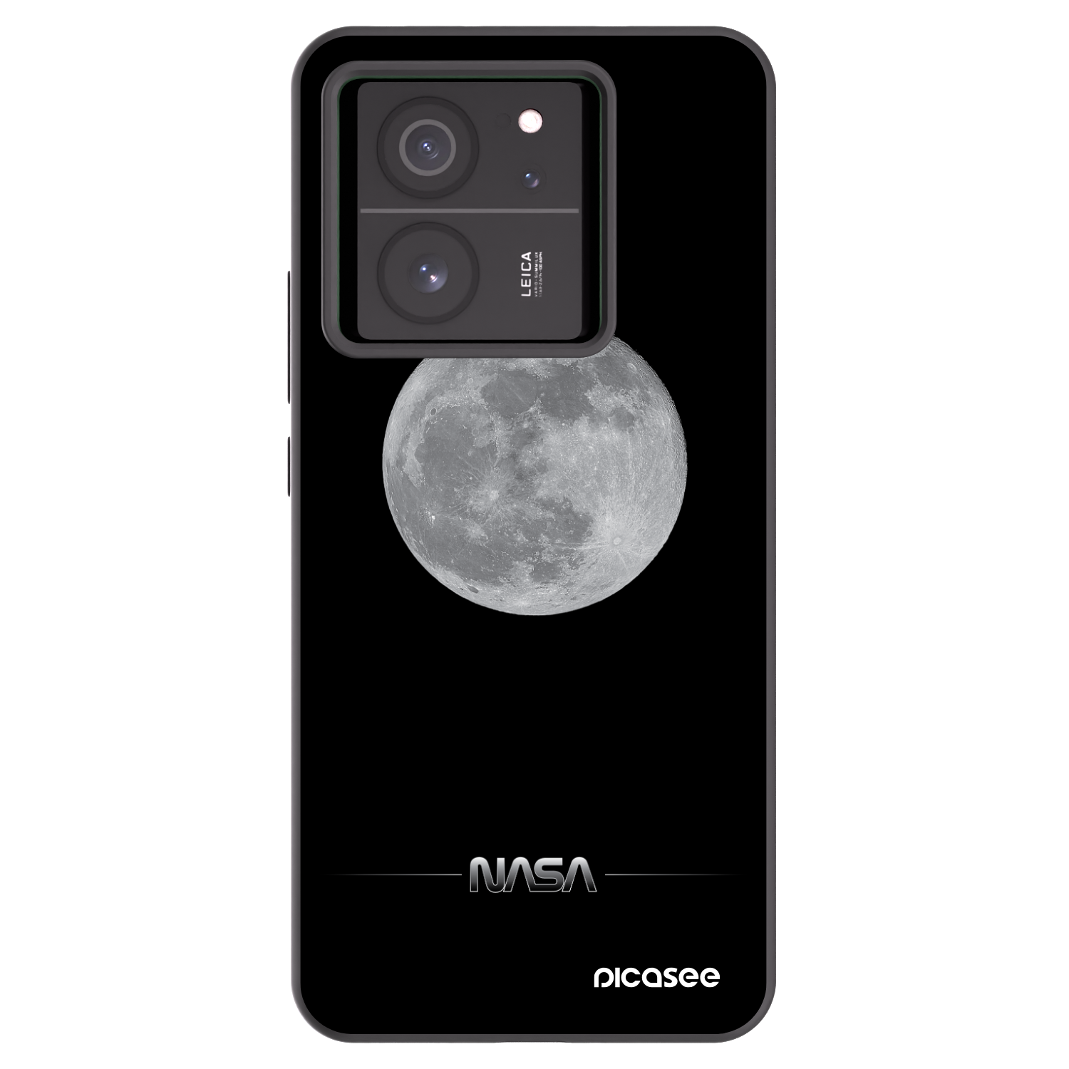 Picasee silikonski črni ovitek za Xiaomi 13T - Moon Minimal