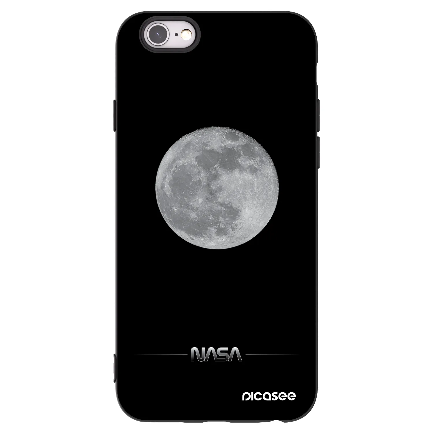 Picasee silikonski črni ovitek za Apple iPhone 6/6S - Moon Minimal