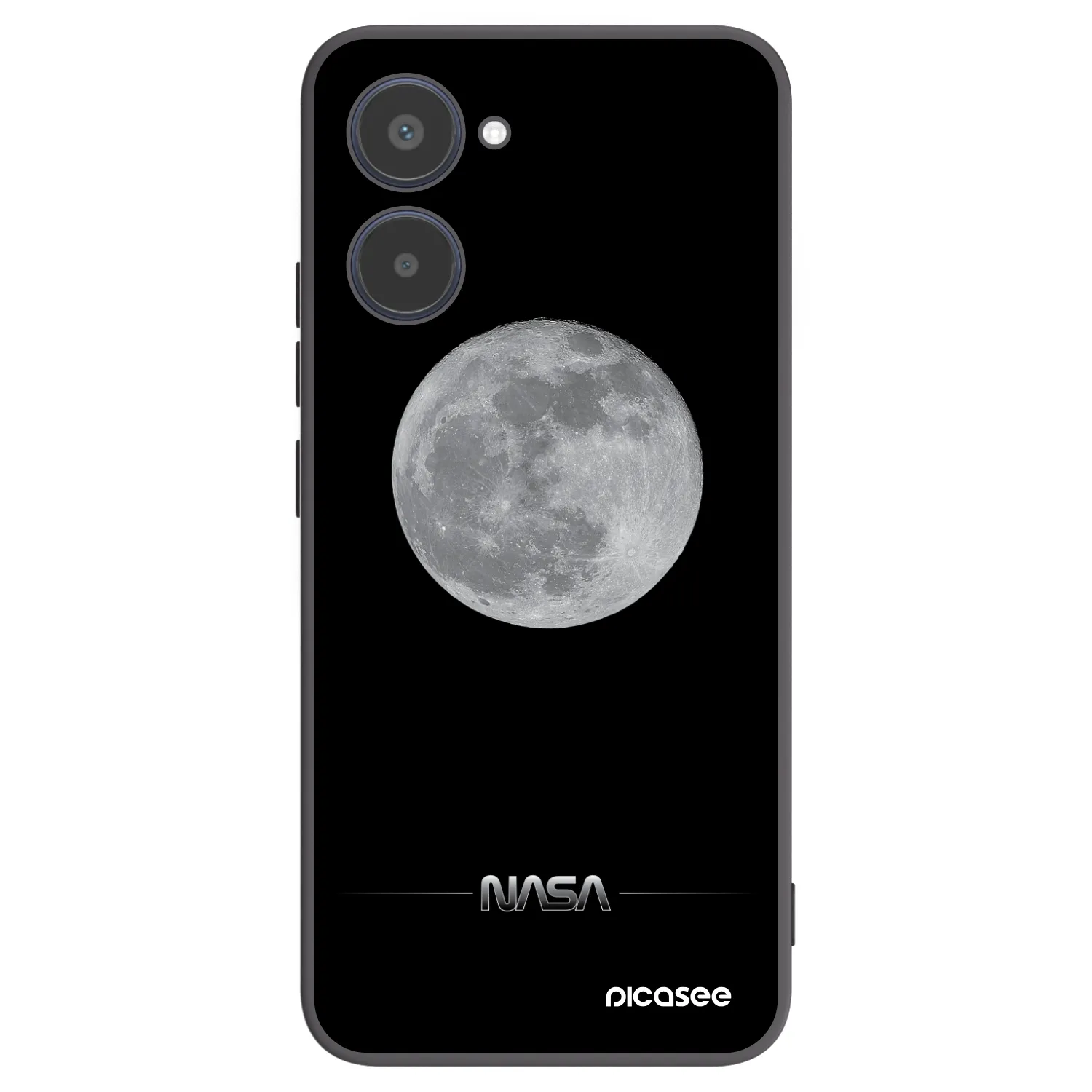 Picasee silikonski črni ovitek za Realme 10 4G - Moon Minimal
