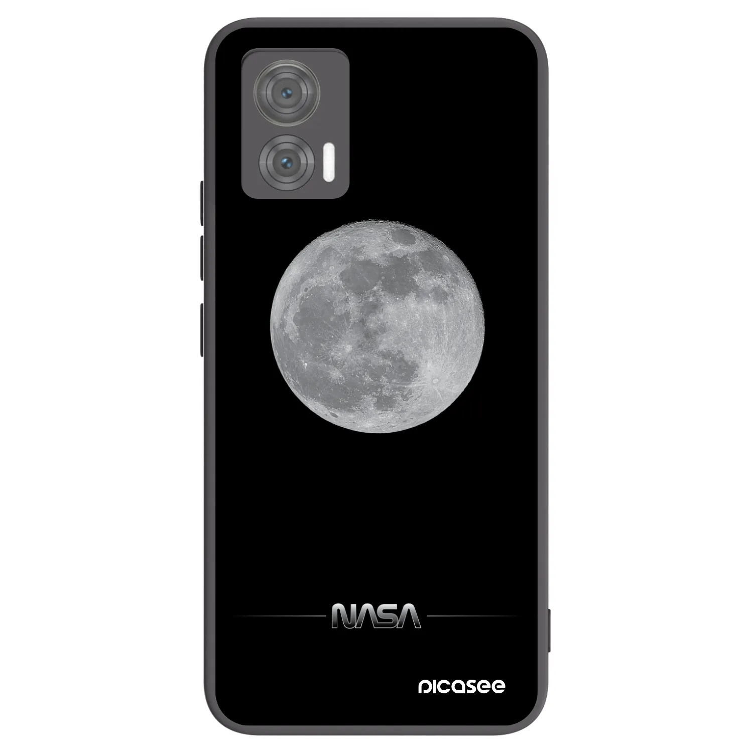 Picasee silikonski črni ovitek za Motorola Edge 30 Neo - Moon Minimal