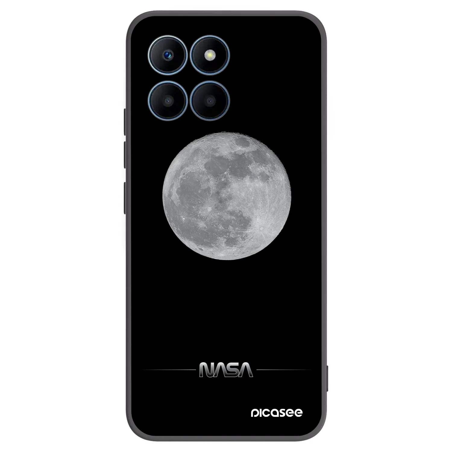 Picasee silikonski črni ovitek za Honor 70 Lite - Moon Minimal
