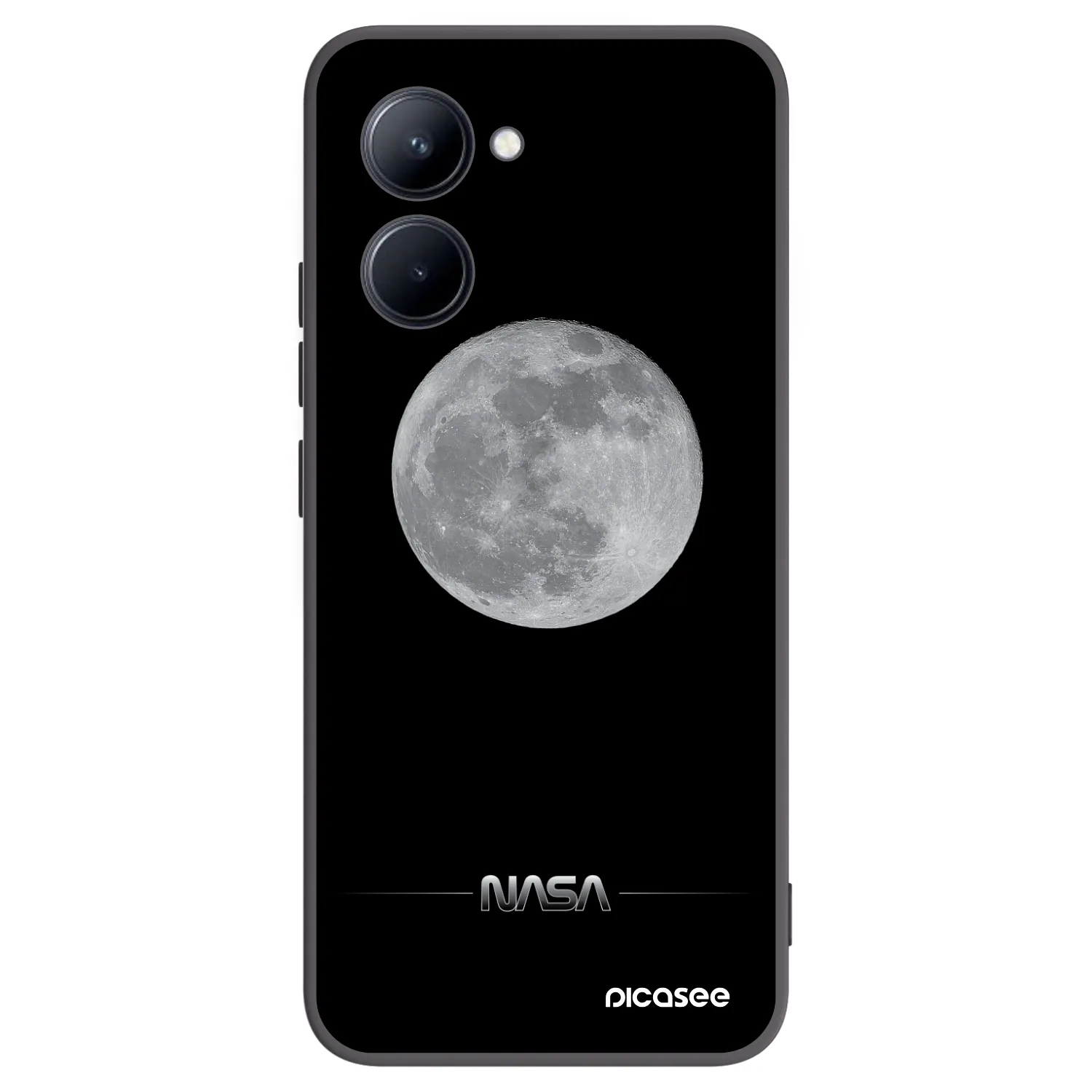 Picasee silikonski črni ovitek za Realme C33 (2023) - Moon Minimal