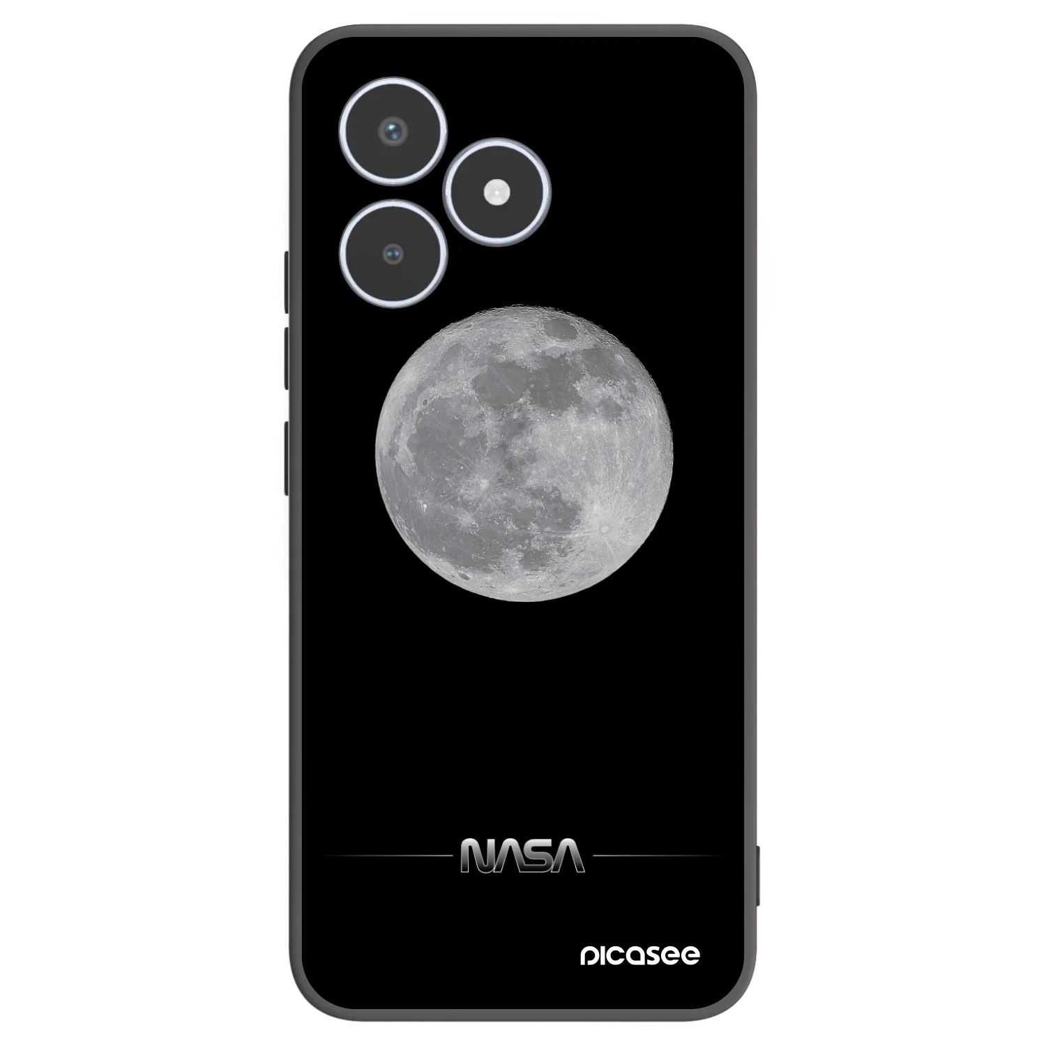 Picasee silikonski črni ovitek za Realme C53 - Moon Minimal