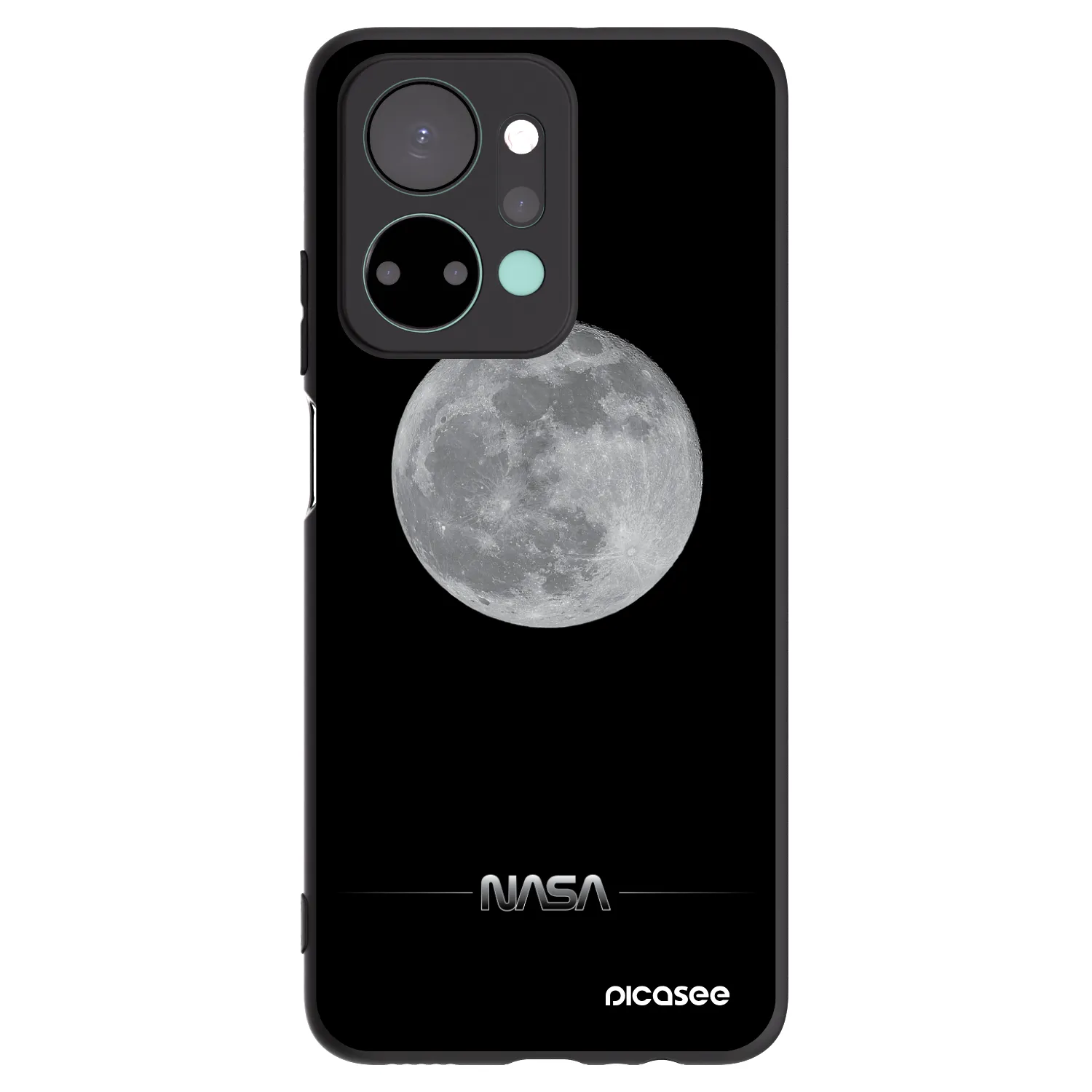 Picasee silikonski črni ovitek za Honor X7a - Moon Minimal
