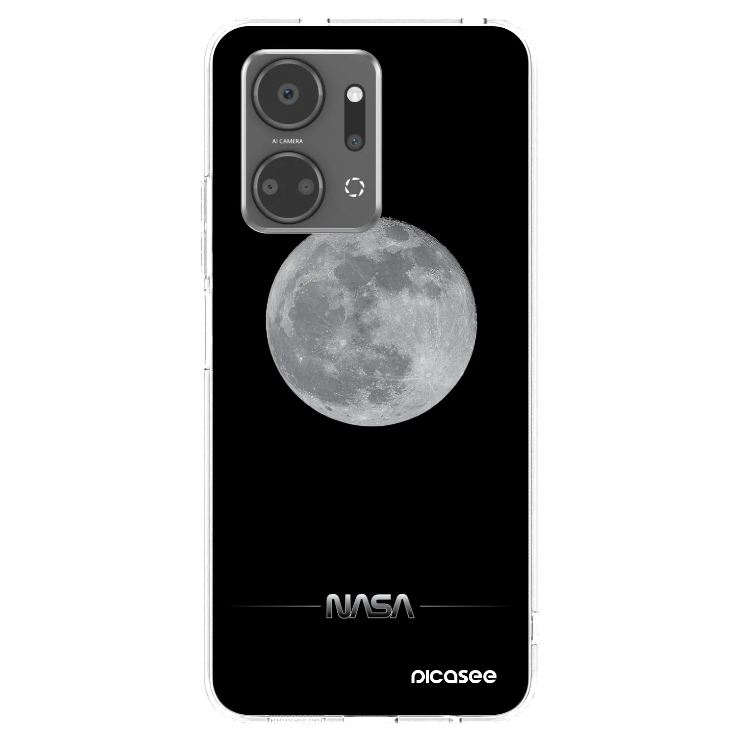 Picasee silikonski prozorni ovitek za Honor X7a - Moon Minimal