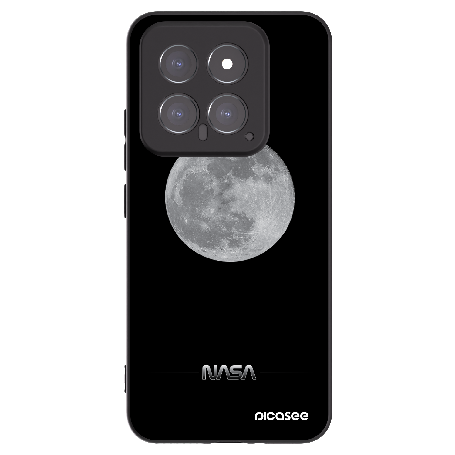 Picasee silikonski črni ovitek za Xiaomi 14 - Moon Minimal