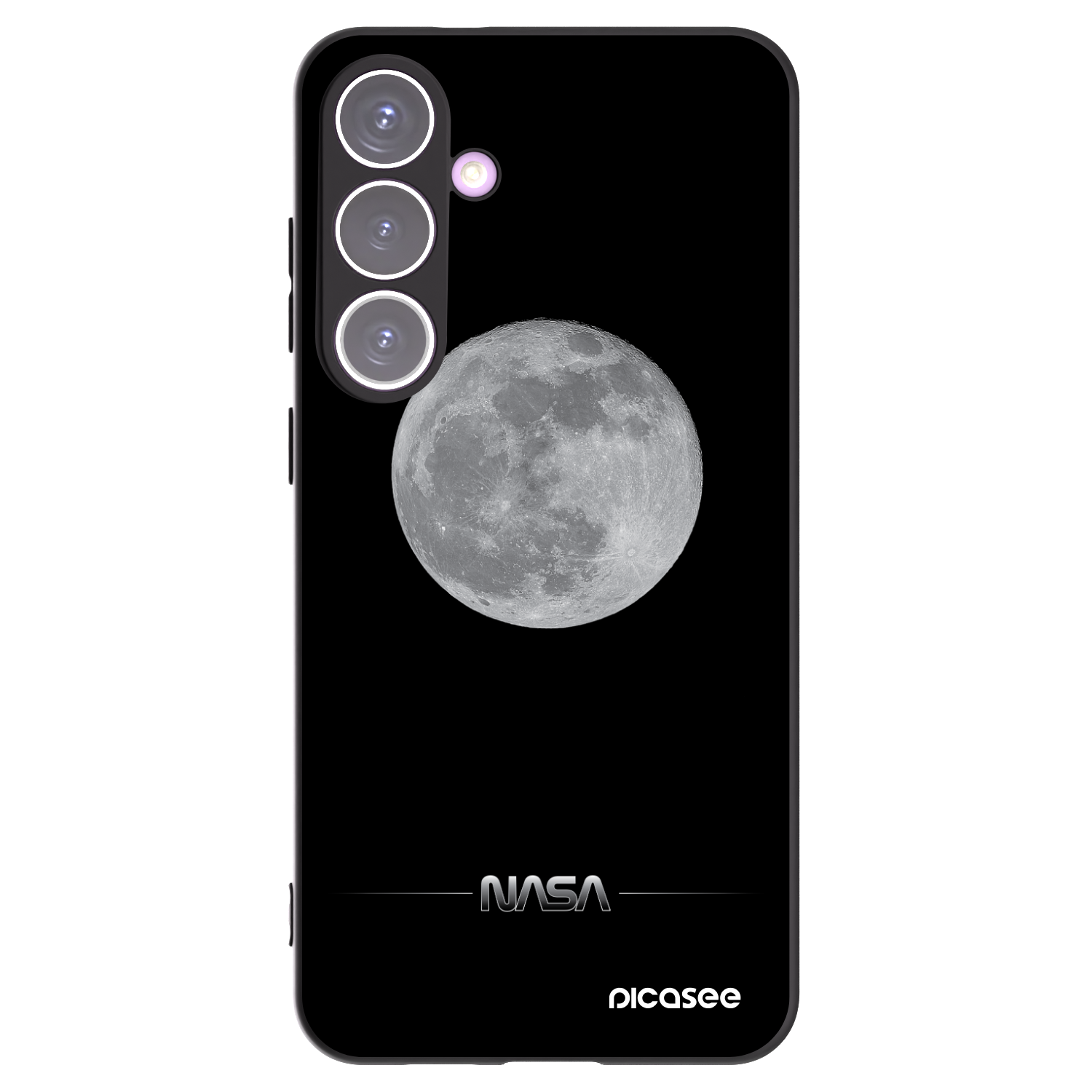 Picasee silikonski črni ovitek za Samsung Galaxy S24+ S926B 5G - Moon Minimal