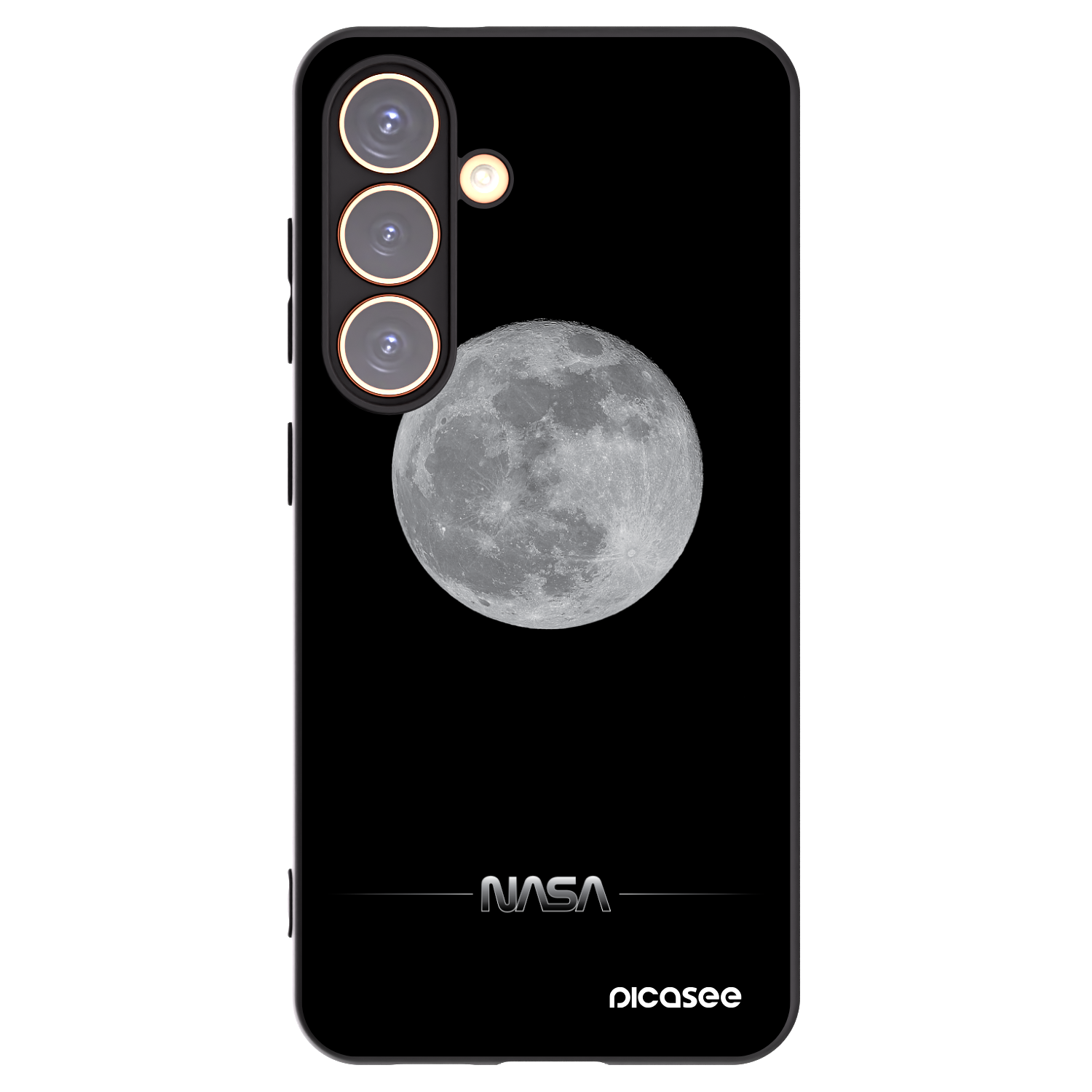 Picasee silikonski črni ovitek za Samsung Galaxy S24 S921B 5G - Moon Minimal