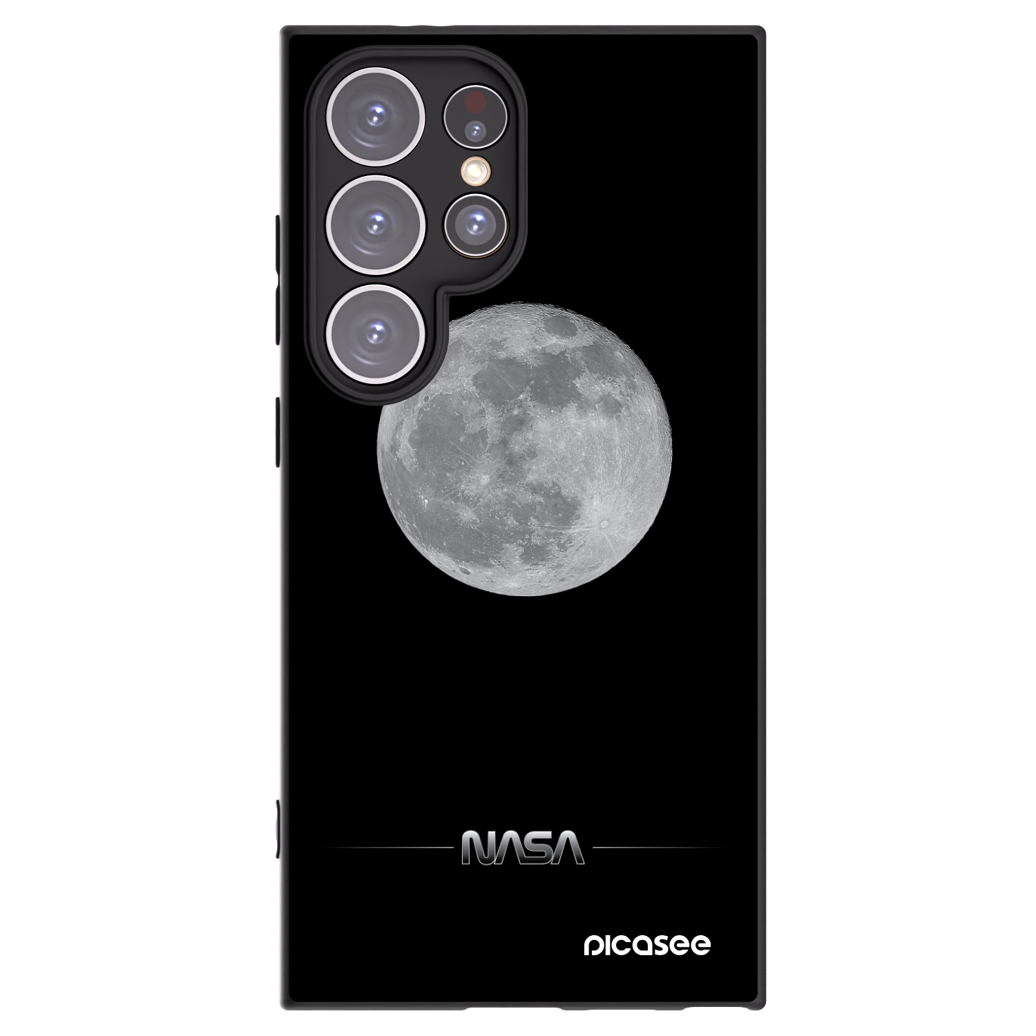 Picasee silikonski črni ovitek za Samsung Galaxy S24 Ultra S928B 5G - Moon Minimal