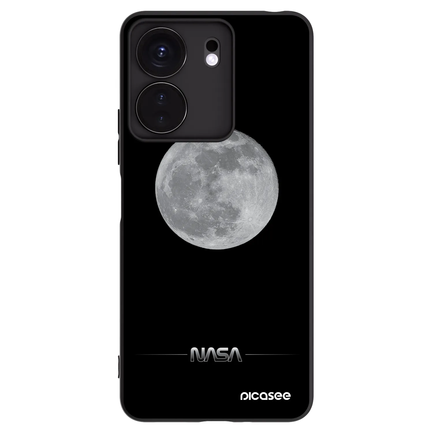 Picasee silikonski črni ovitek za Xiaomi Redmi 13C 4G - Moon Minimal