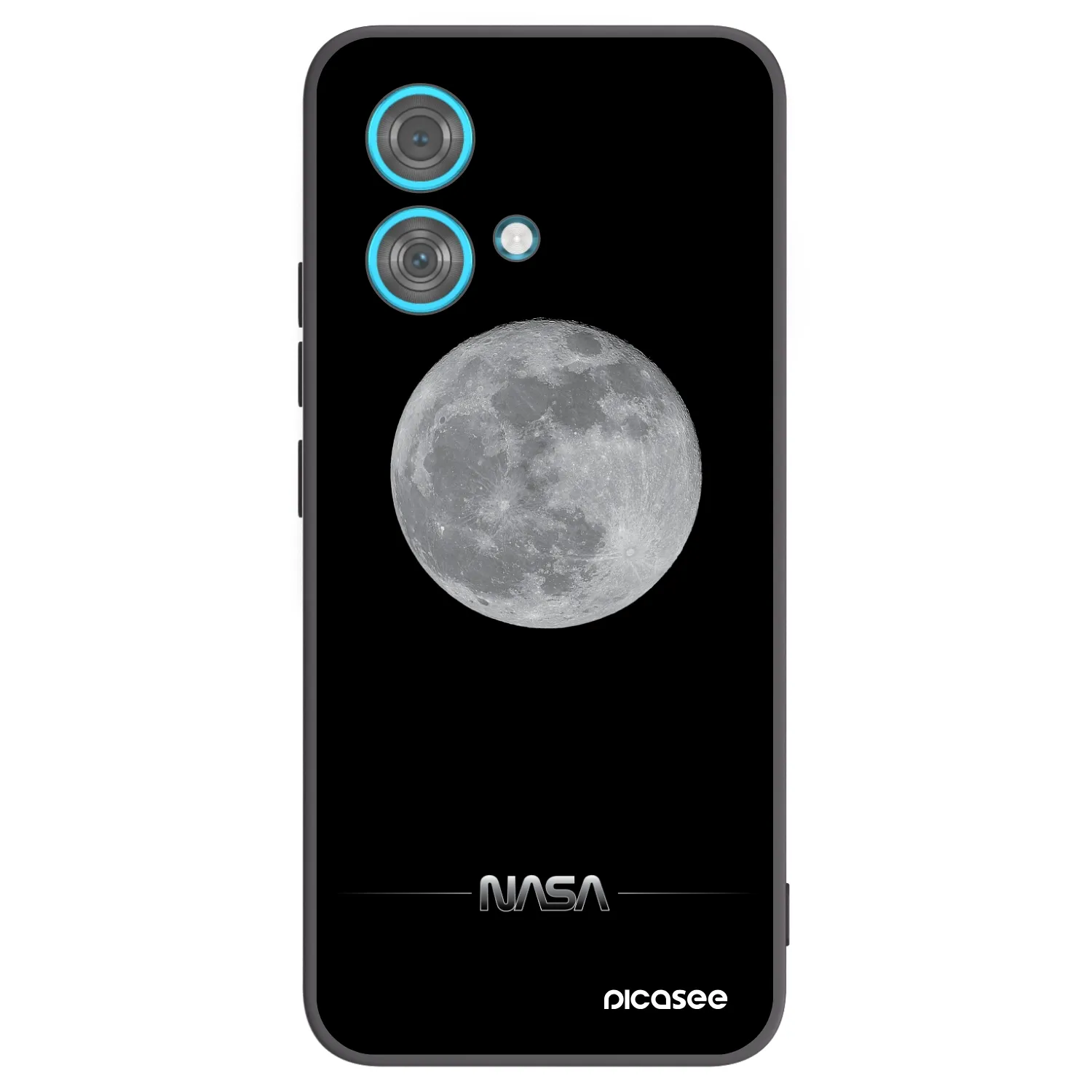Picasee silikonski črni ovitek za Motorola Edge 40 Neo - Moon Minimal