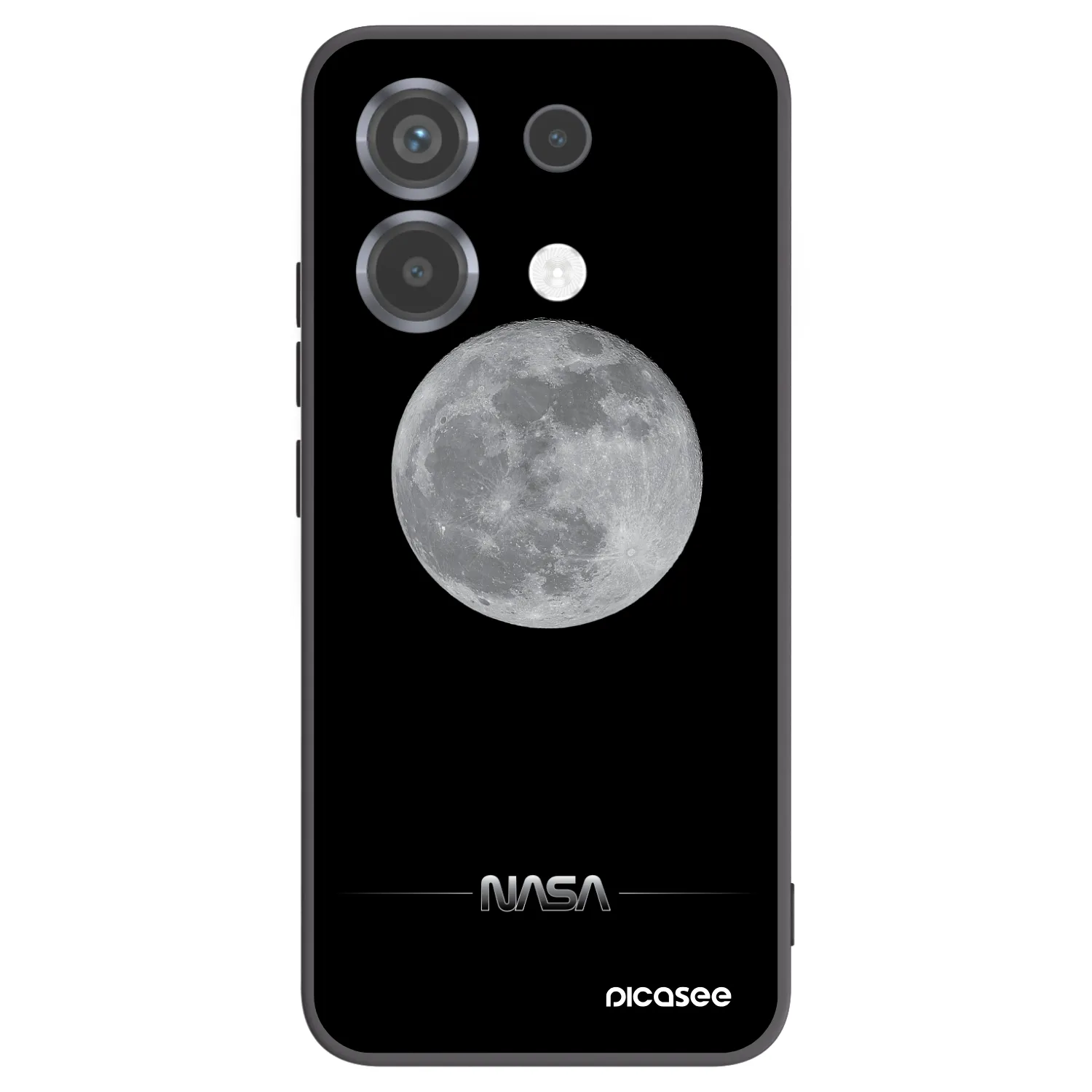 Picasee silikonski črni ovitek za Xiaomi Poco X6 - Moon Minimal