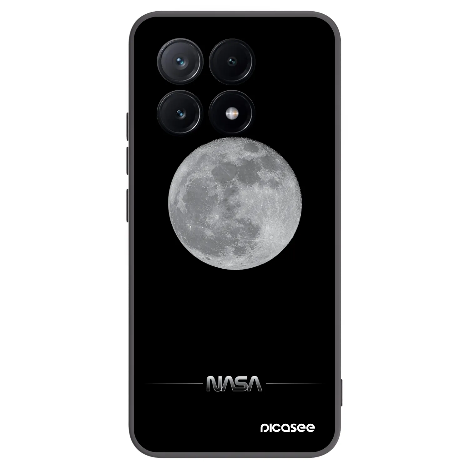 Picasee silikonski črni ovitek za Xiaomi Poco X6 Pro - Moon Minimal