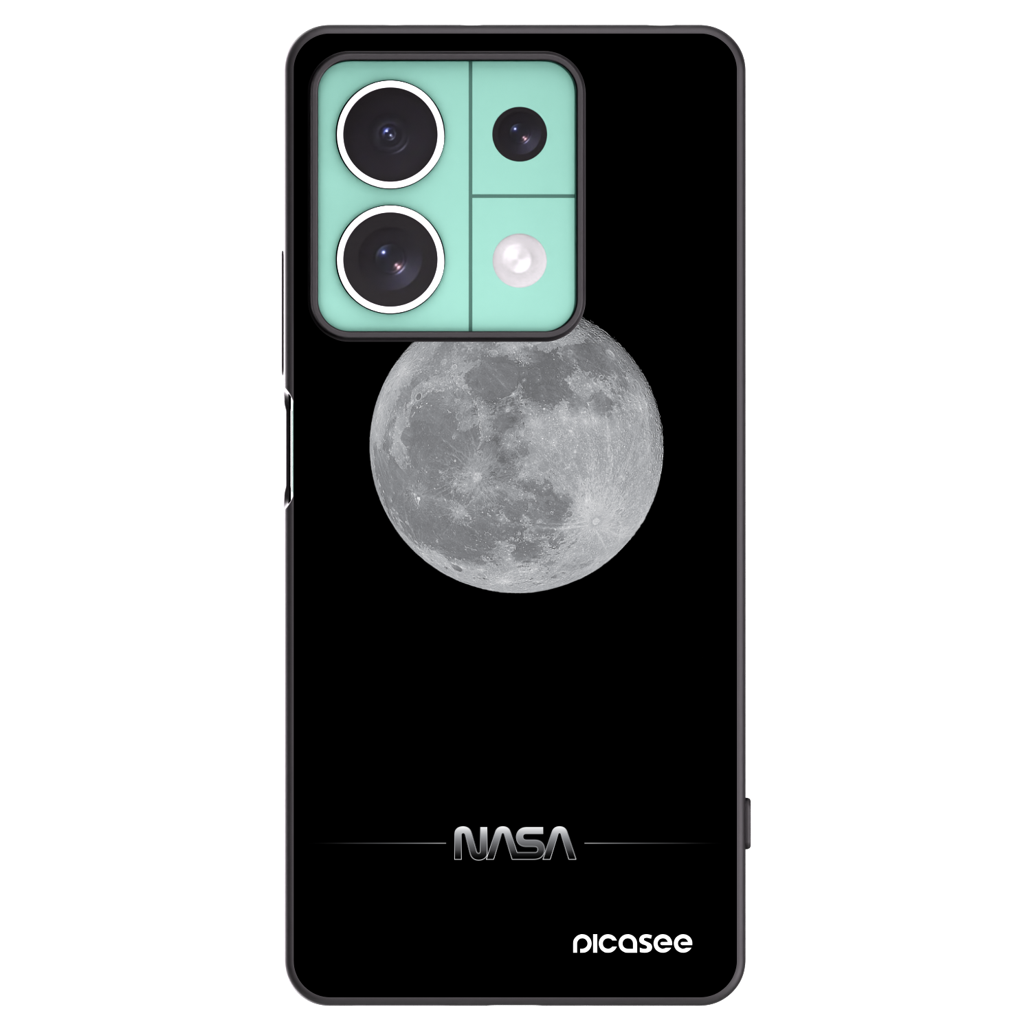 Picasee silikonski črni ovitek za Xiaomi Redmi Note 13 5G - Moon Minimal