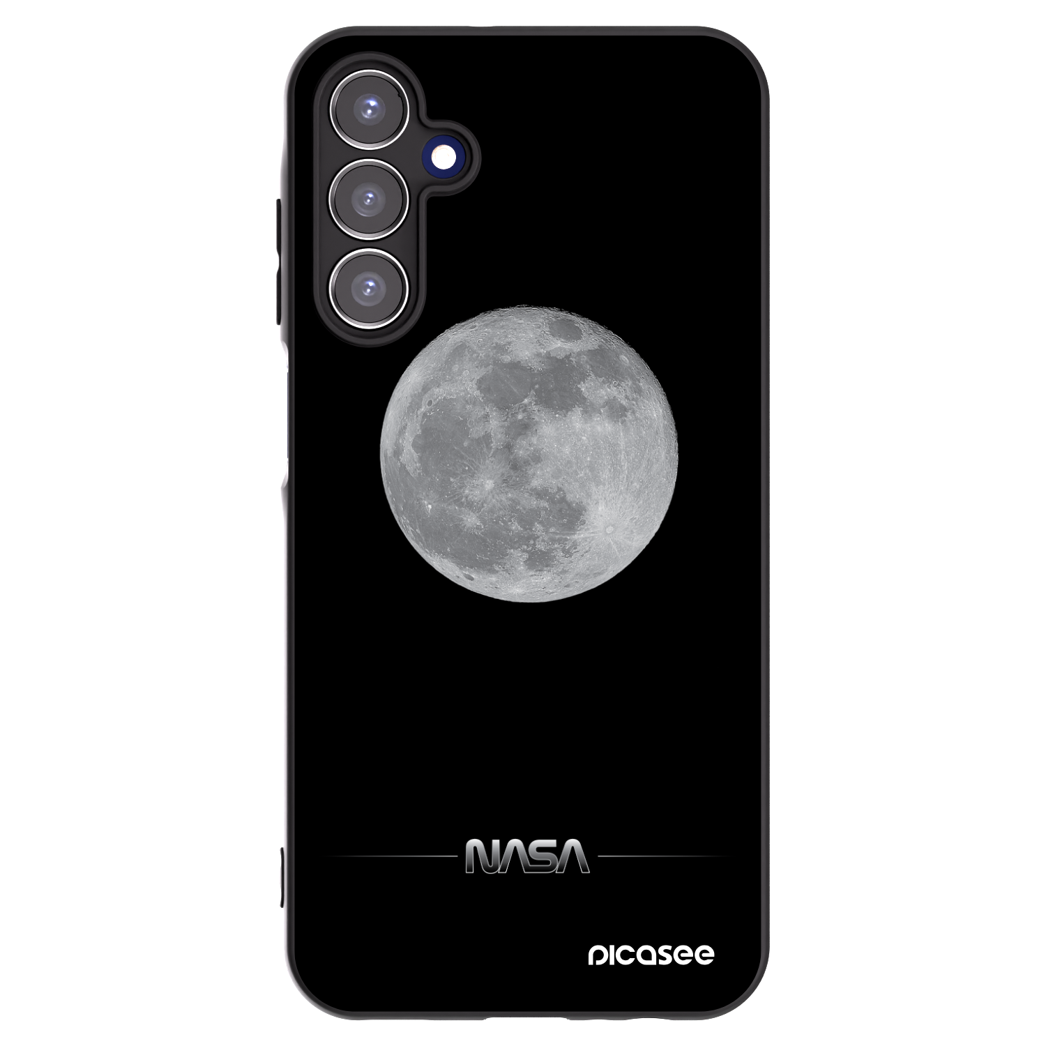 Picasee silikonski črni ovitek za Samsung Galaxy A15 A155F 4G - Moon Minimal