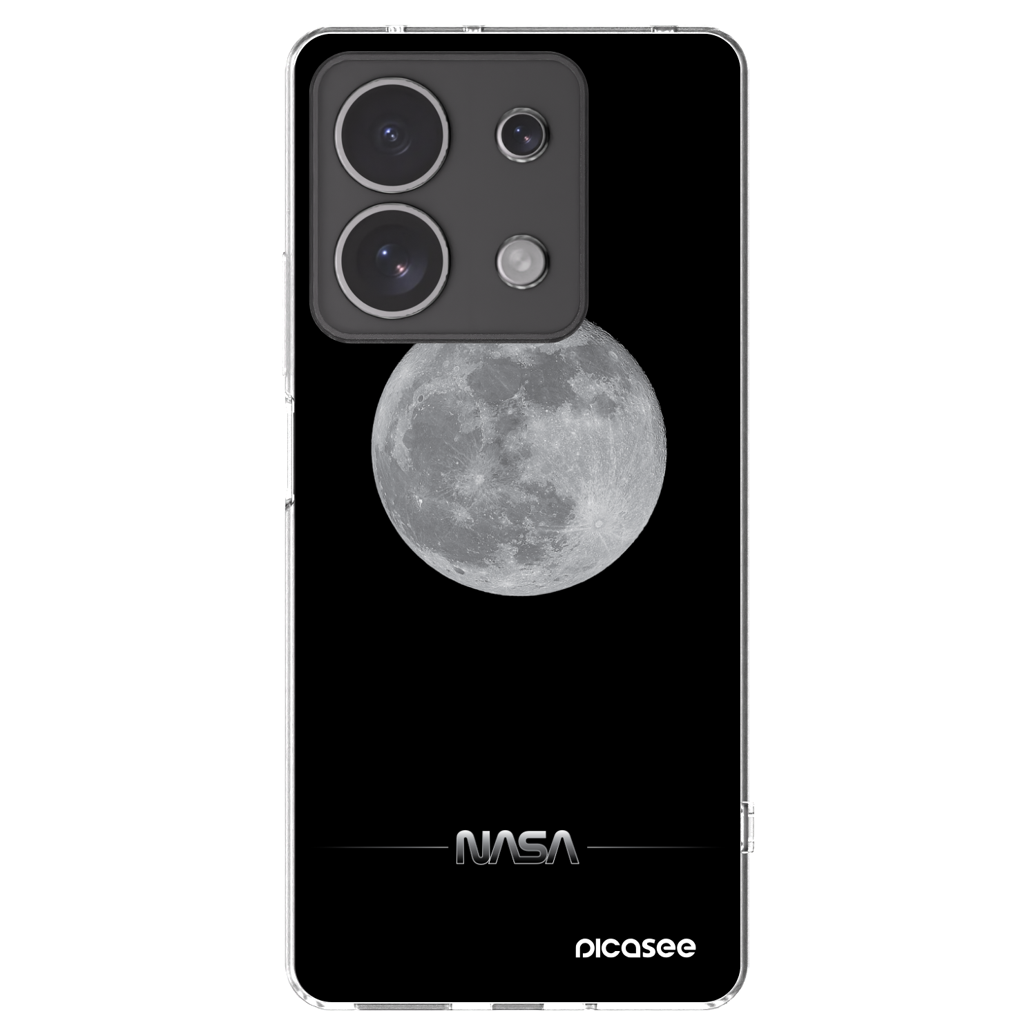 Picasee silikonski prozorni ovitek za Xiaomi Redmi Note 13 4G - Moon Minimal