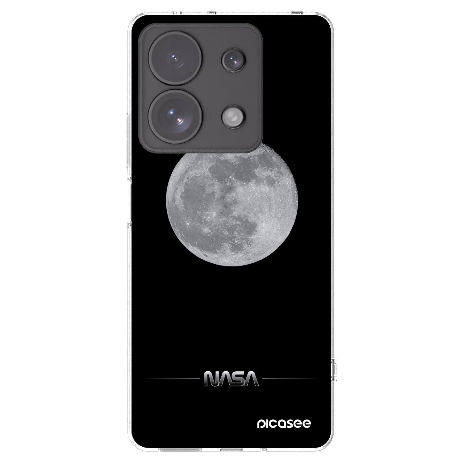 Picasee silikonski prozorni ovitek za Xiaomi Redmi Note 13 Pro 4G - Moon Minimal