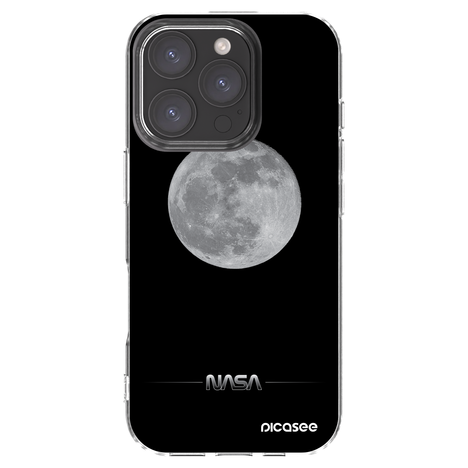 Picasee silikonski prozorni ovitek za Apple iPhone 16 Pro - Moon Minimal