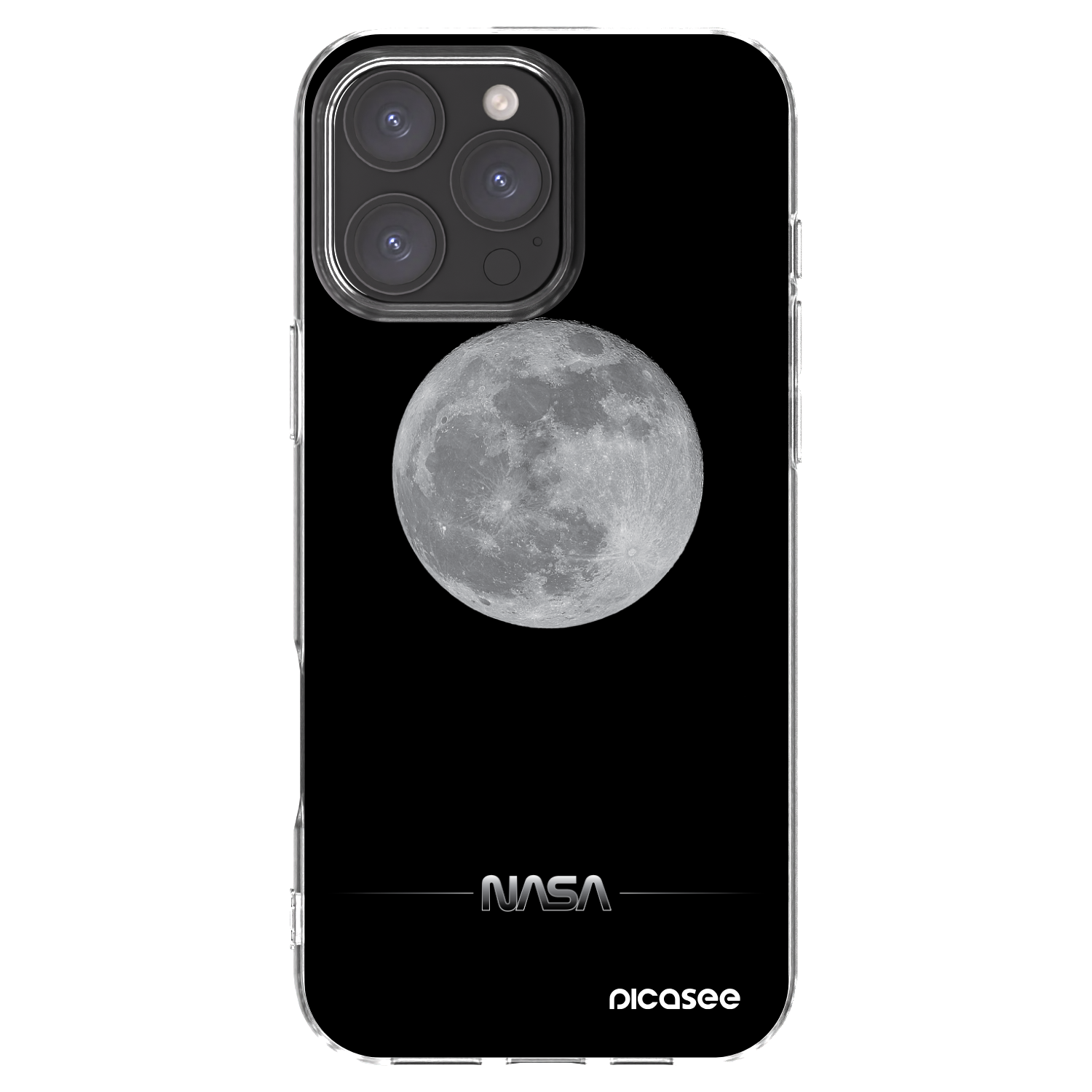 Picasee silikonski prozorni ovitek za Apple iPhone 16 Pro Max - Moon Minimal