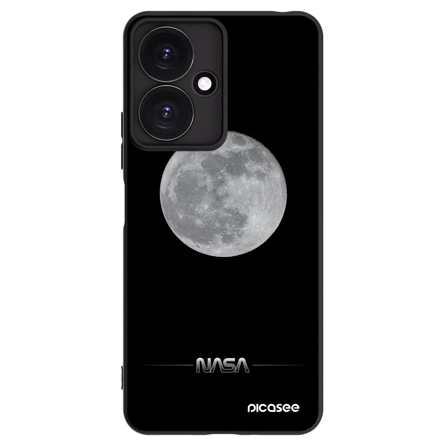 Picasee silikonski črni ovitek za Xiaomi Redmi 13C 5G - Moon Minimal