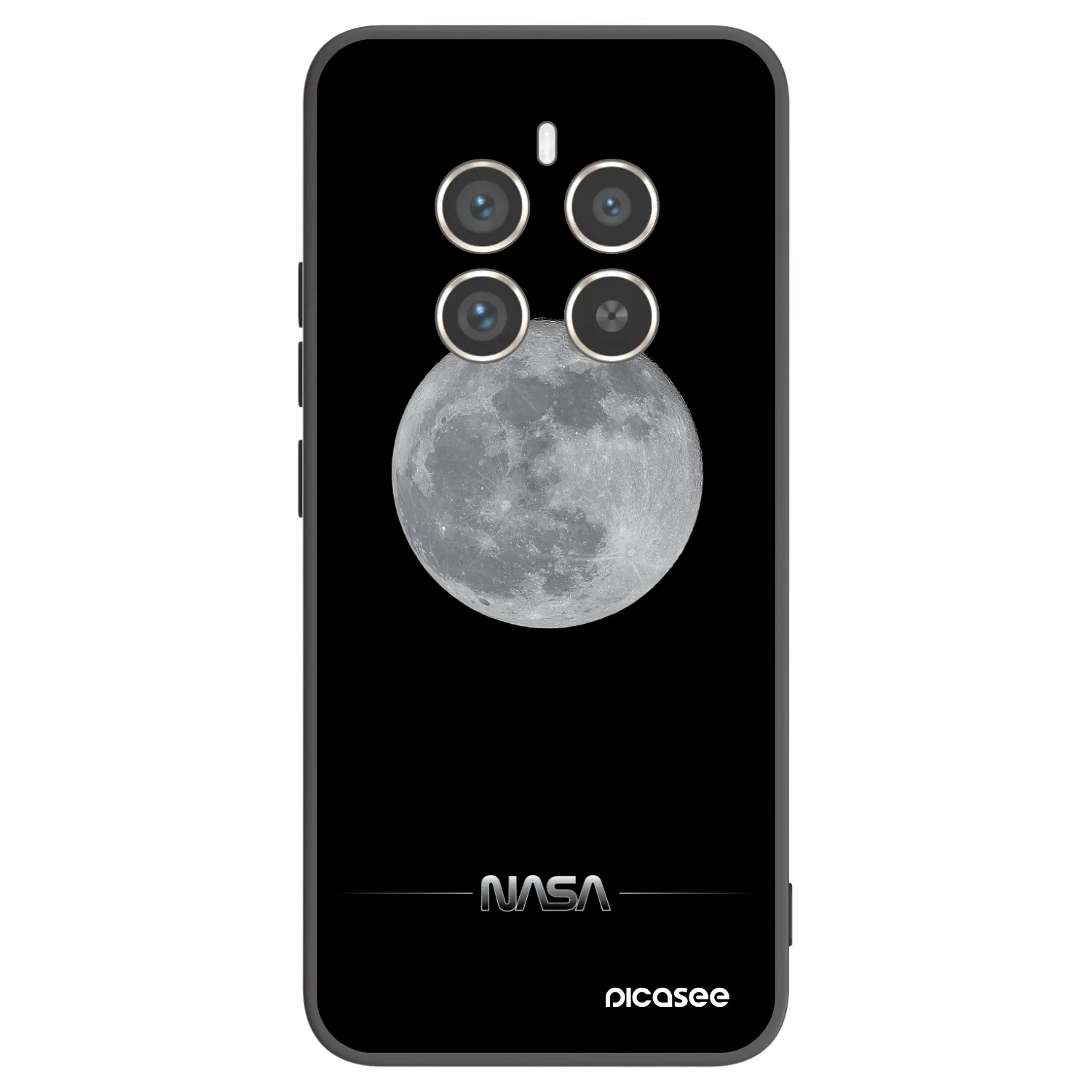 Picasee silikonski črni ovitek za Realme 12 Pro 5G - Moon Minimal