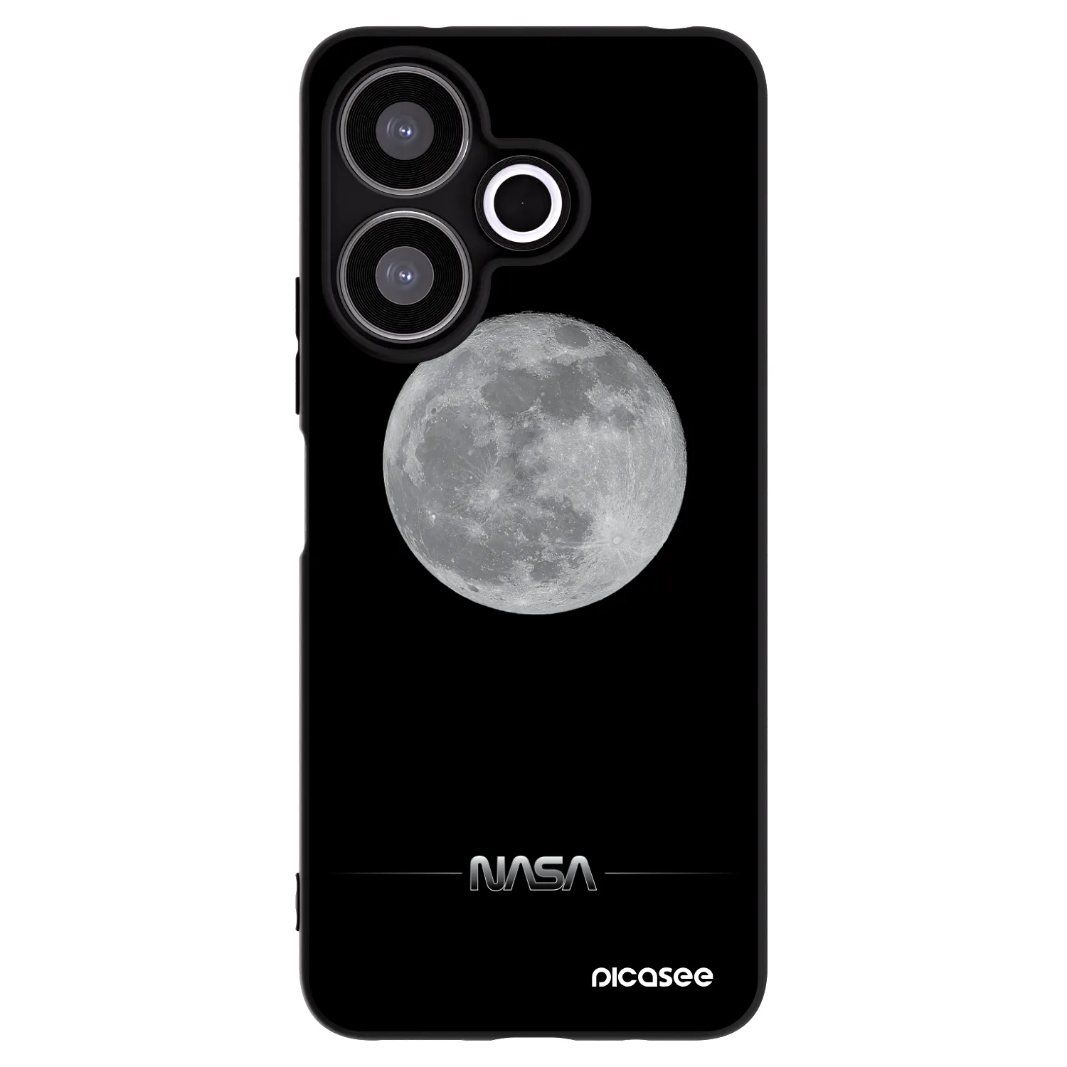 Picasee silikonski črni ovitek za Xiaomi Redmi 13 4G - Moon Minimal