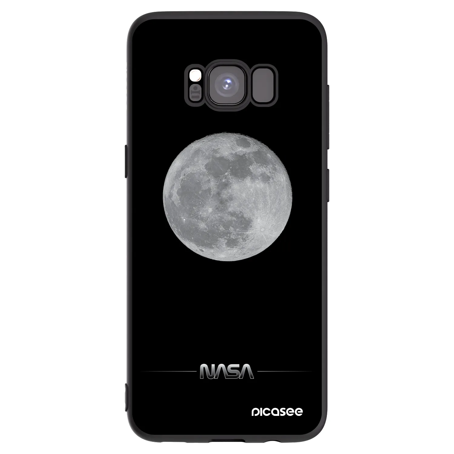 Picasee silikonski črni ovitek za Samsung Galaxy S8 G950F - Moon Minimal