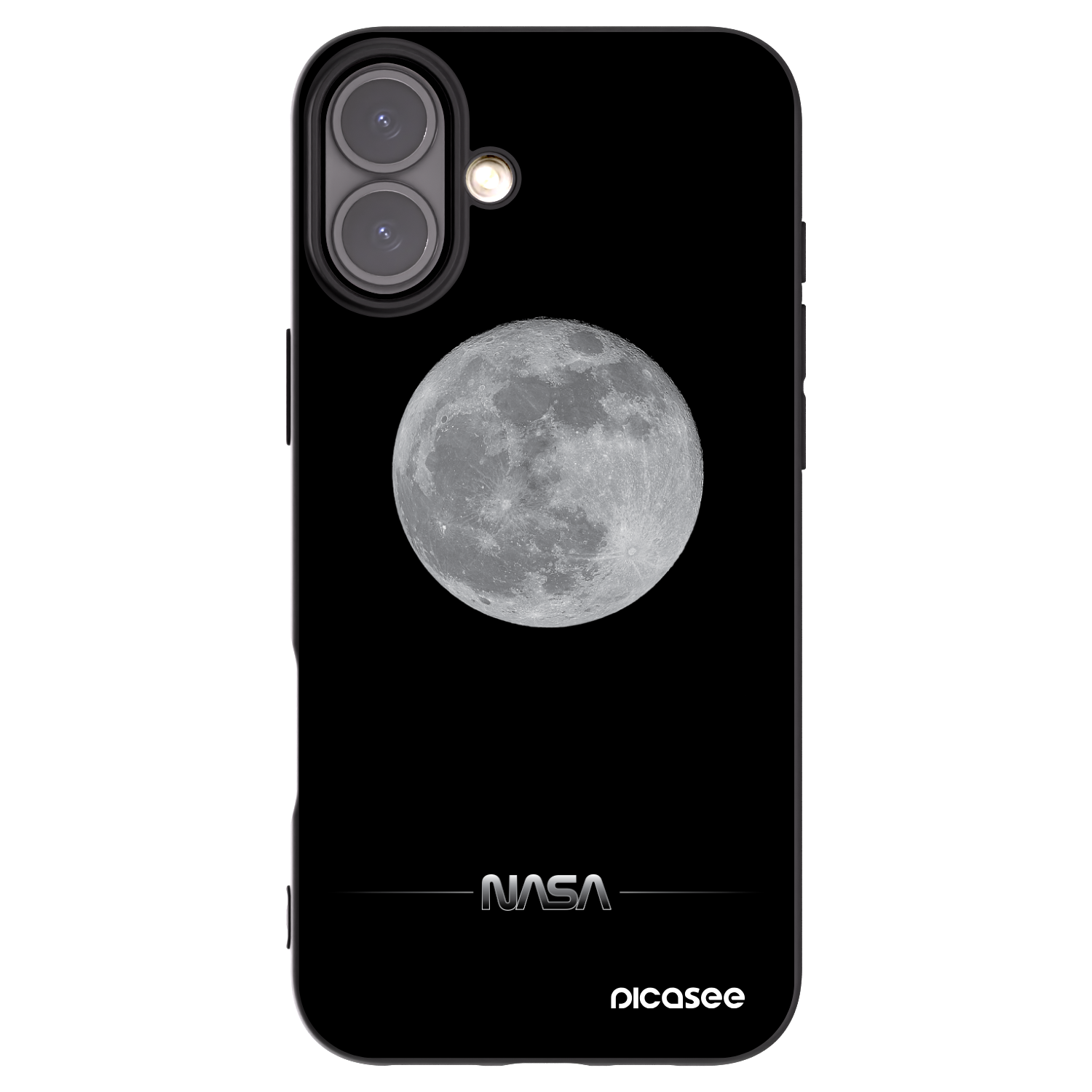 Picasee silikonski črni ovitek za Apple iPhone 16 Plus - Moon Minimal