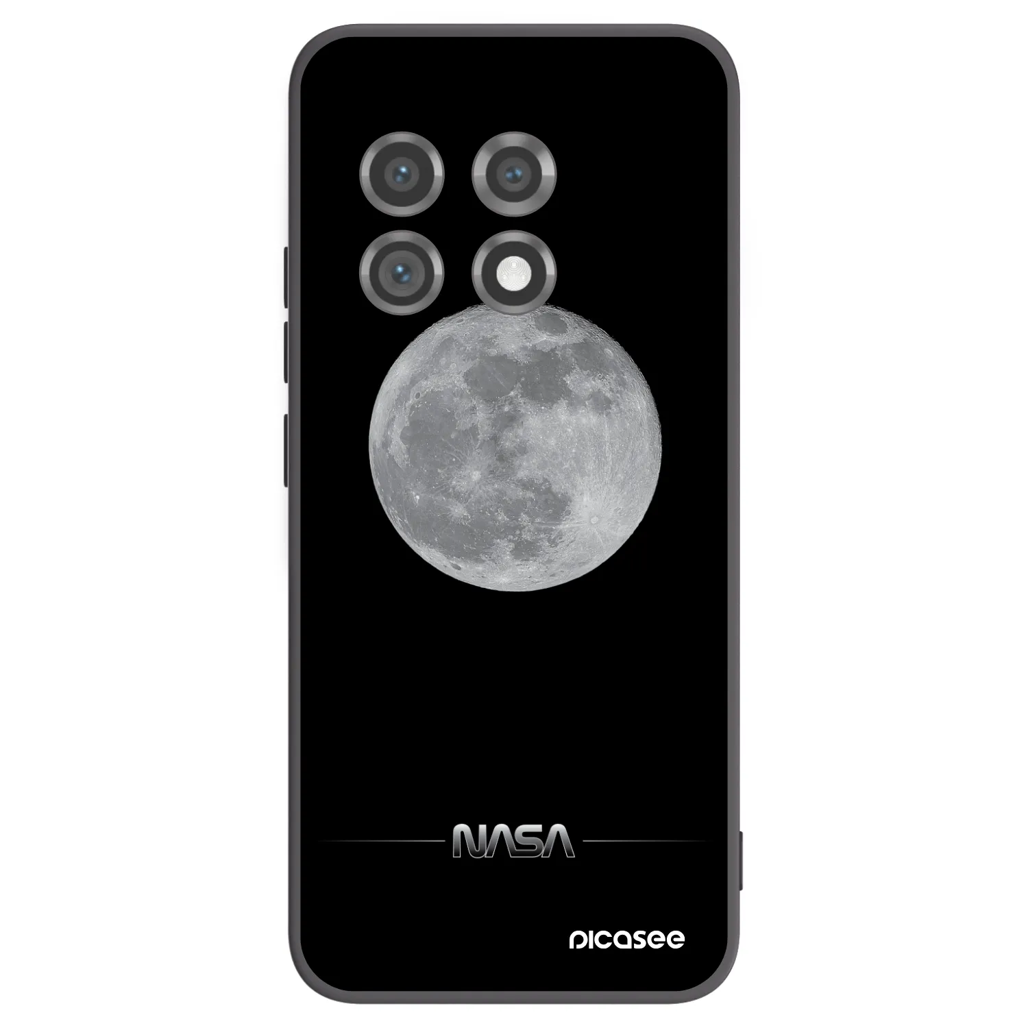 Picasee silikonski črni ovitek za OnePlus 11 5G - Moon Minimal