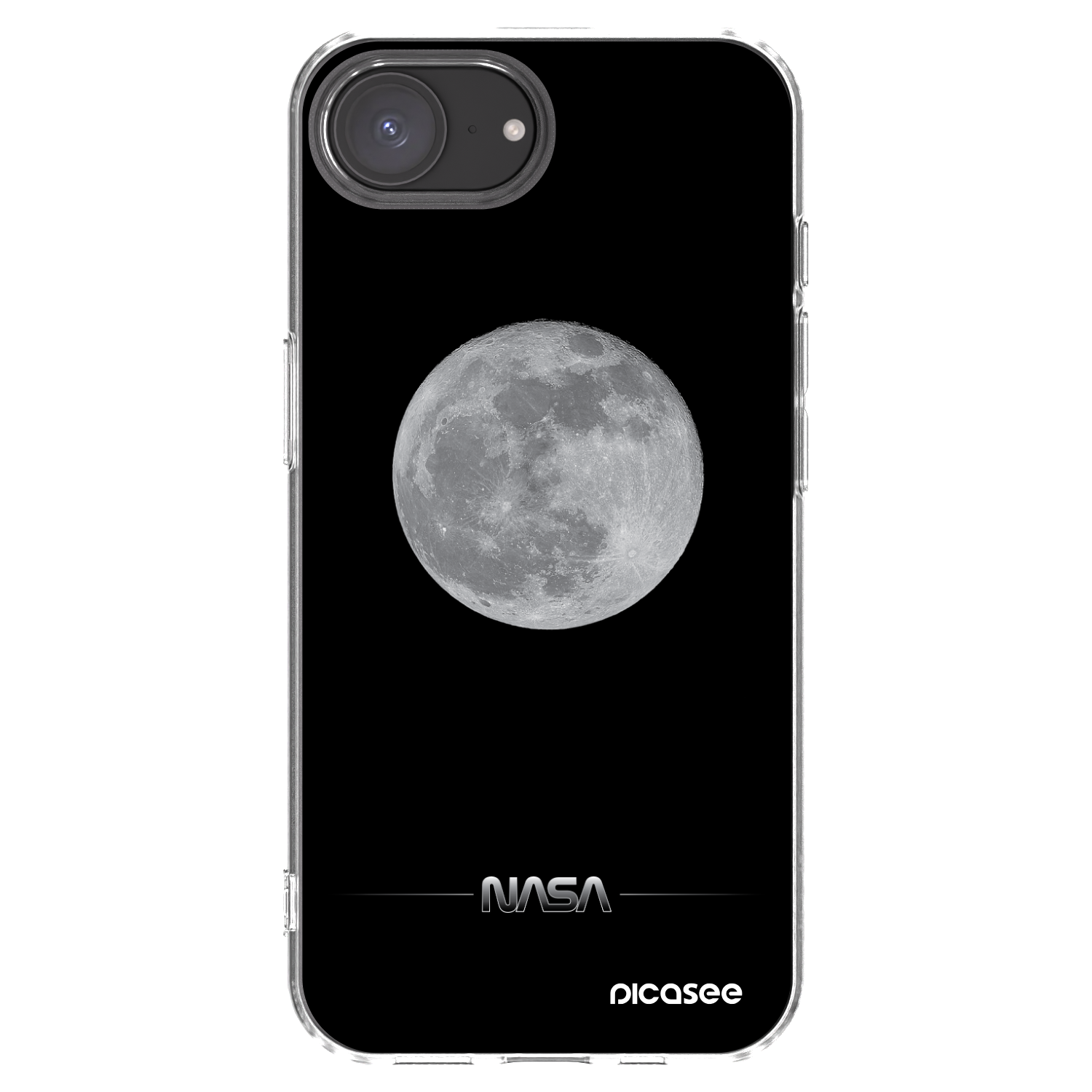 Picasee silikonski prozorni ovitek za Apple iPhone 16e - Moon Minimal