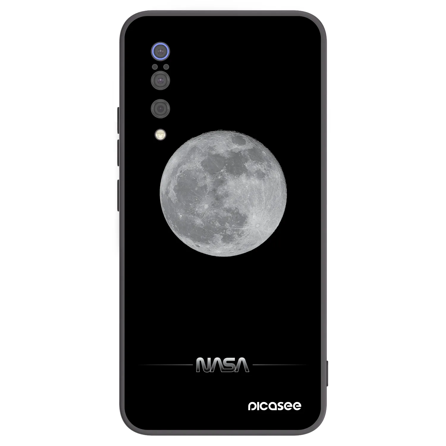 Picasee silikonski črni ovitek za Xiaomi Mi 9 - Moon Minimal