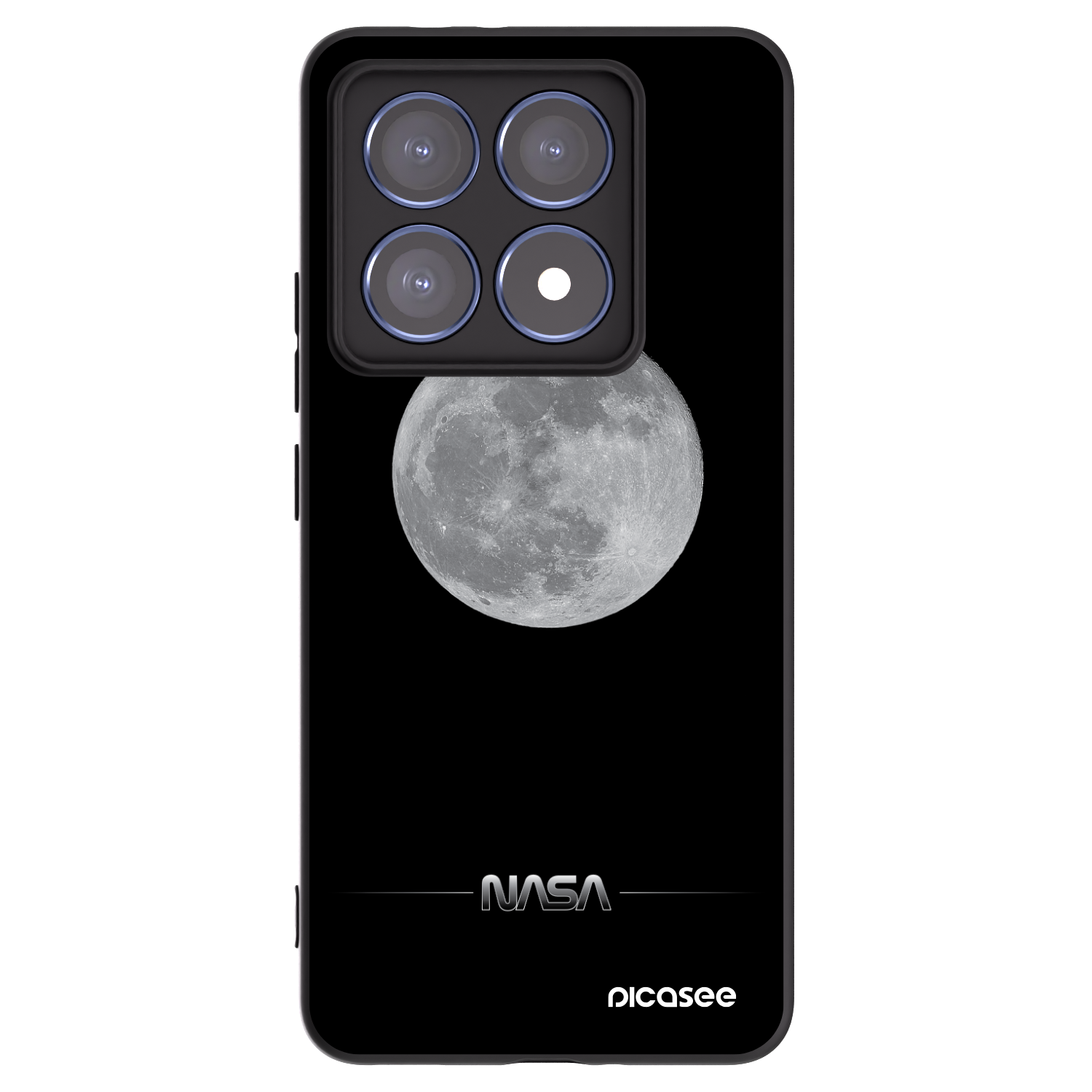 Picasee silikonski črni ovitek za Xiaomi 14T Pro - Moon Minimal