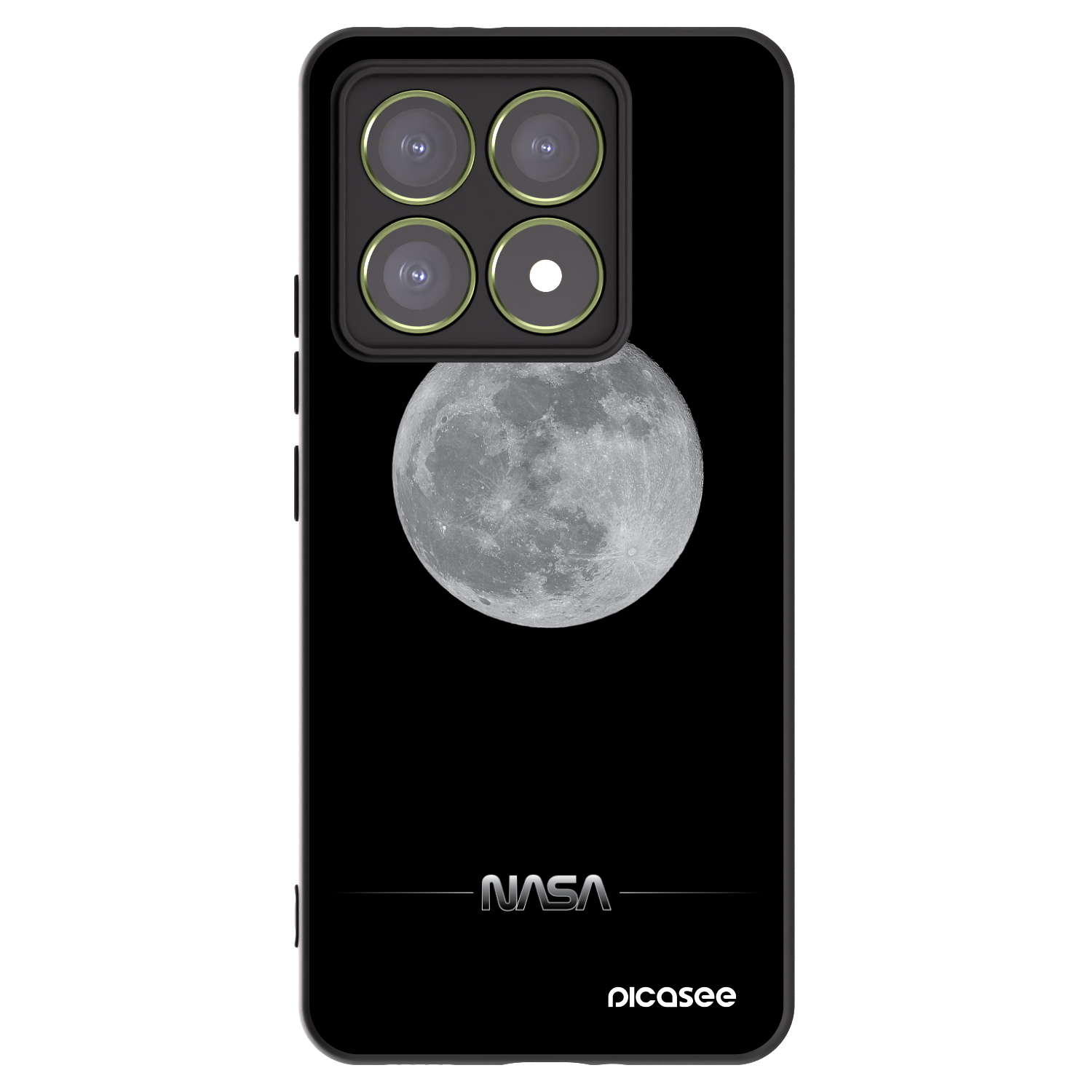 Picasee silikonski črni ovitek za Xiaomi 14T - Moon Minimal