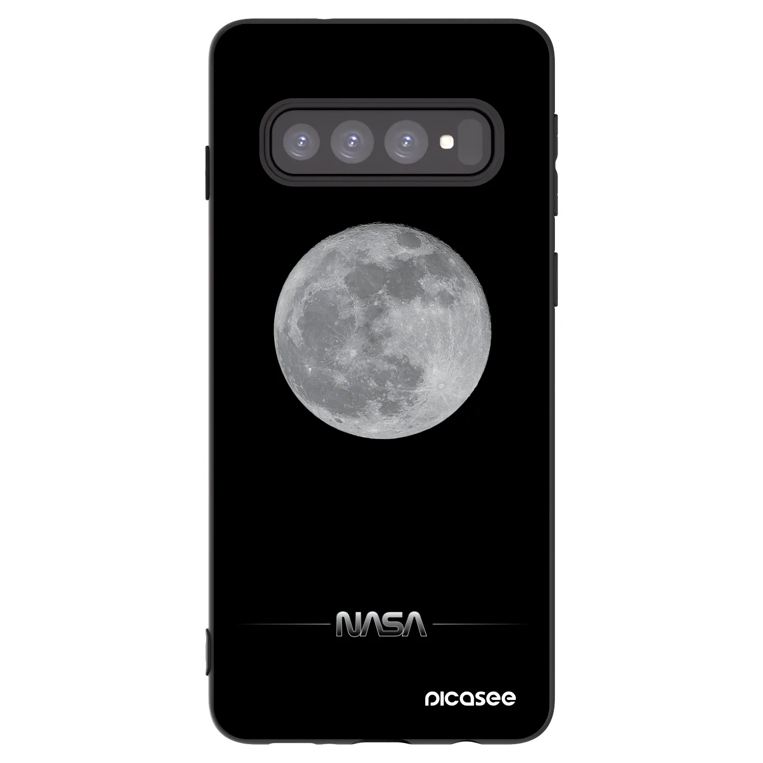 Picasee silikonski črni ovitek za Samsung Galaxy S10 G973 - Moon Minimal