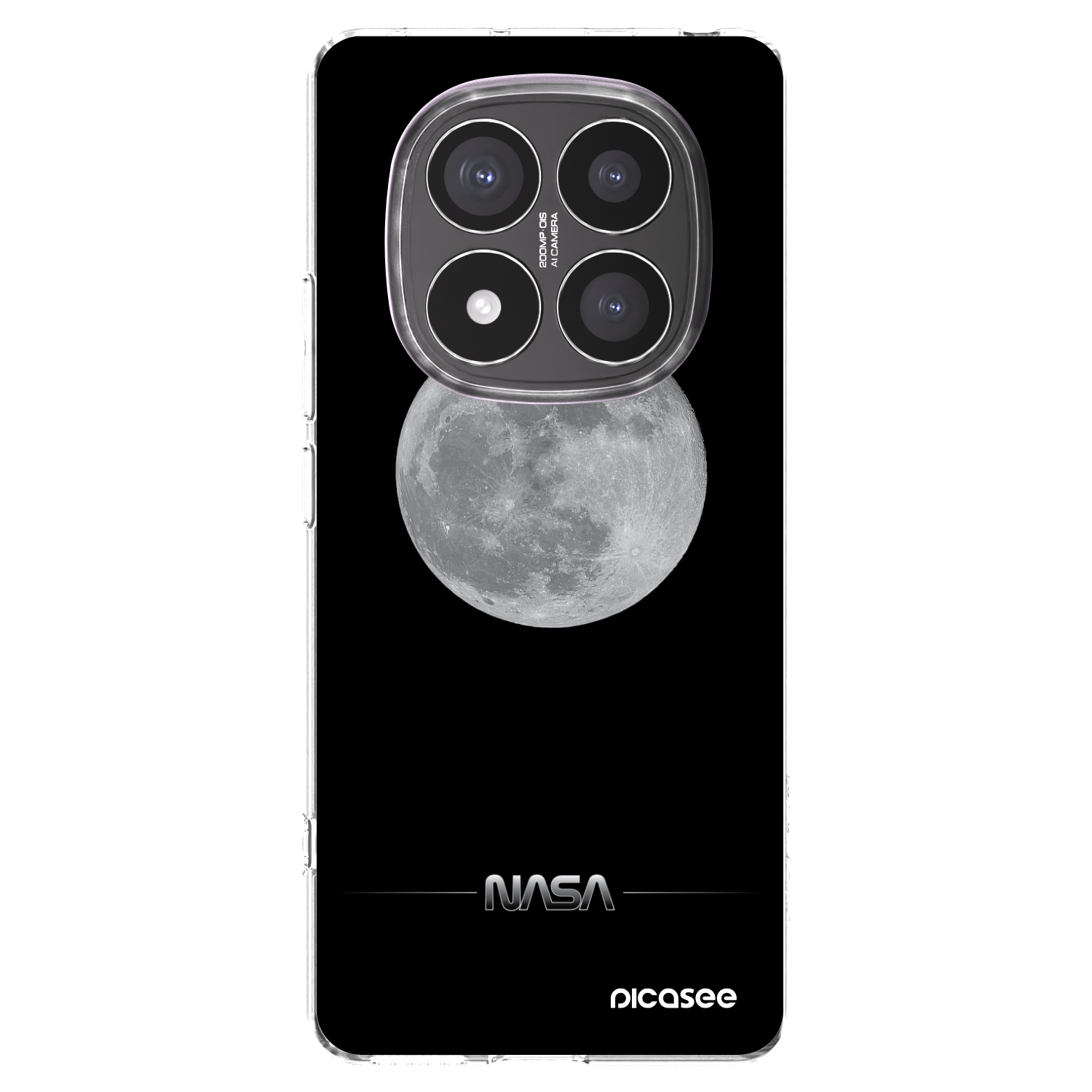 Picasee silikonski prozorni ovitek za Xiaomi Redmi Note 14 Pro+ 5G - Moon Minimal