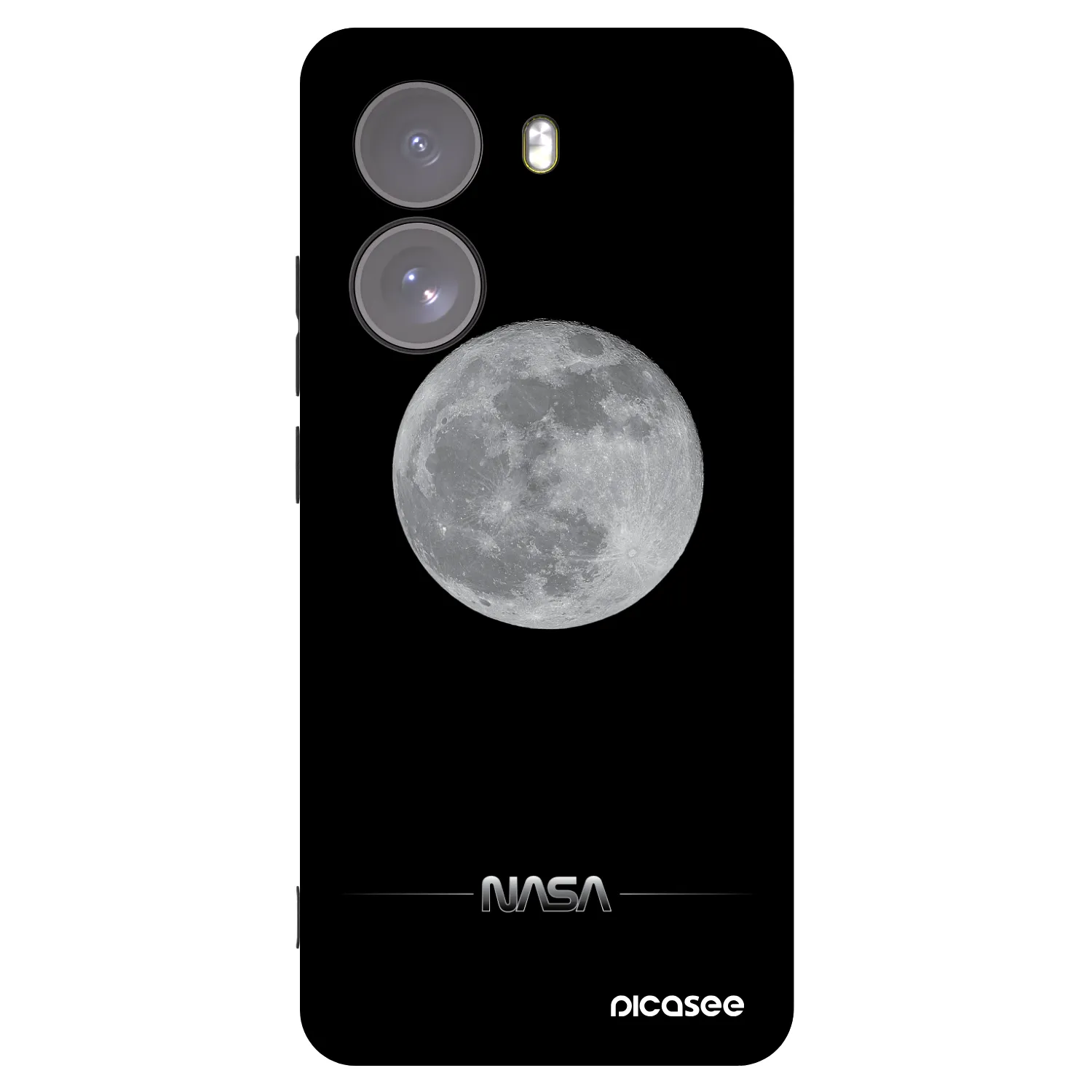 Picasee silikonski črni ovitek za Xiaomi Poco X7 - Moon Minimal