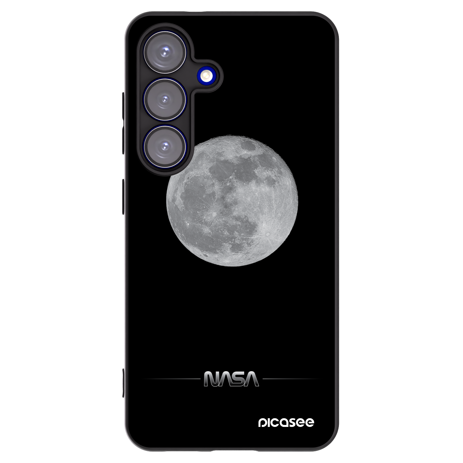 Picasee silikonski črni ovitek za Samsung Galaxy S25 5G - Moon Minimal
