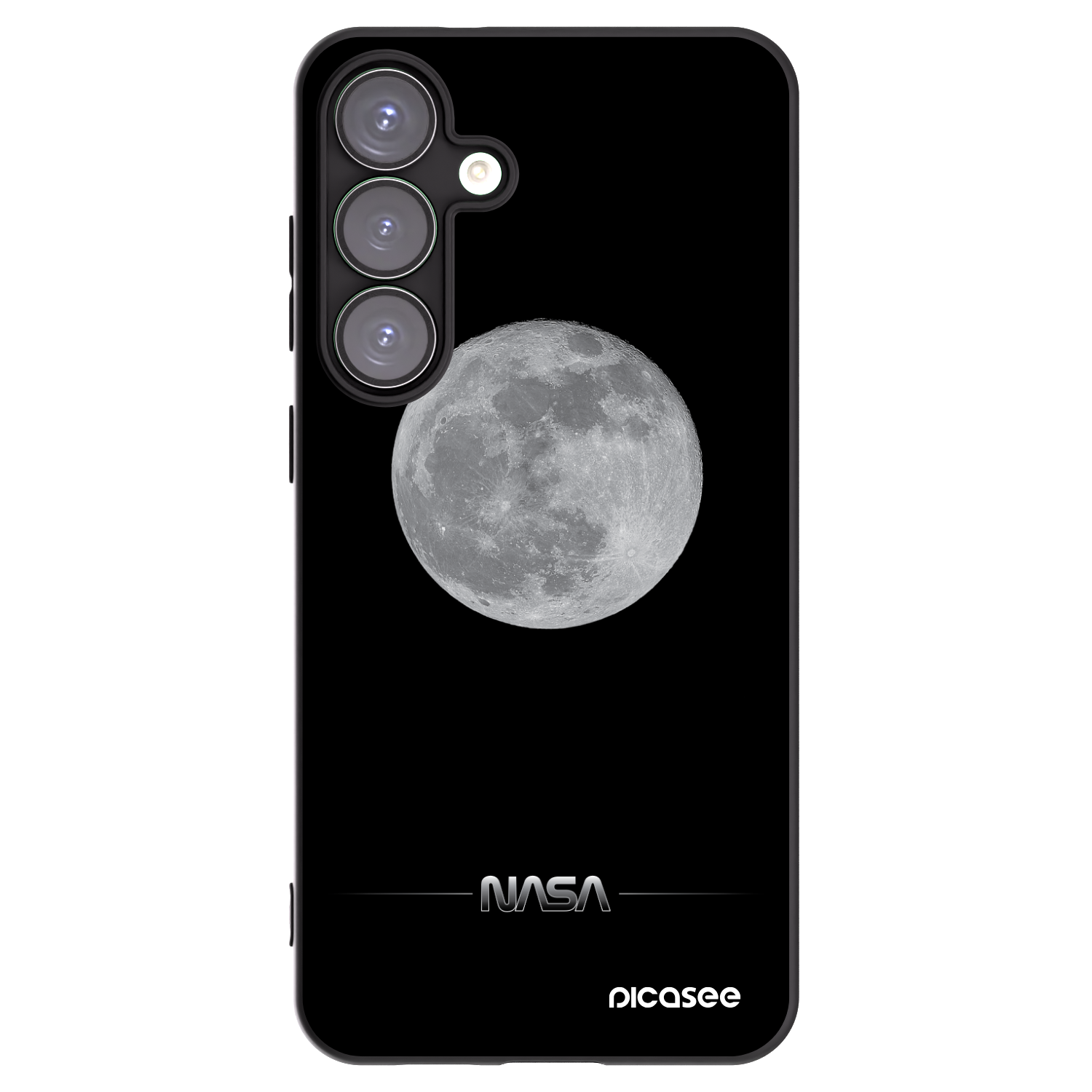 Picasee silikonski črni ovitek za Samsung Galaxy S25+ 5G - Moon Minimal
