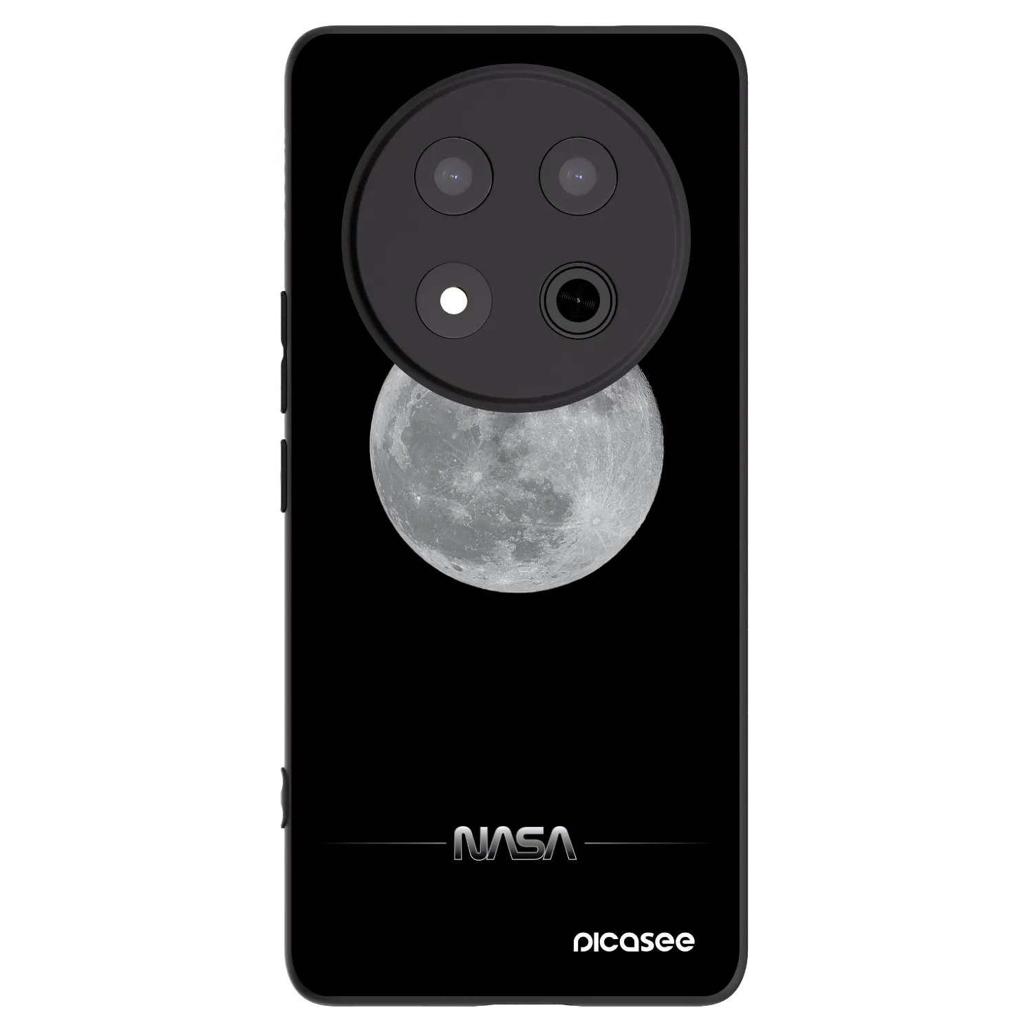 Picasee silikonski črni ovitek za Honor Magic7 Lite 5G - Moon Minimal
