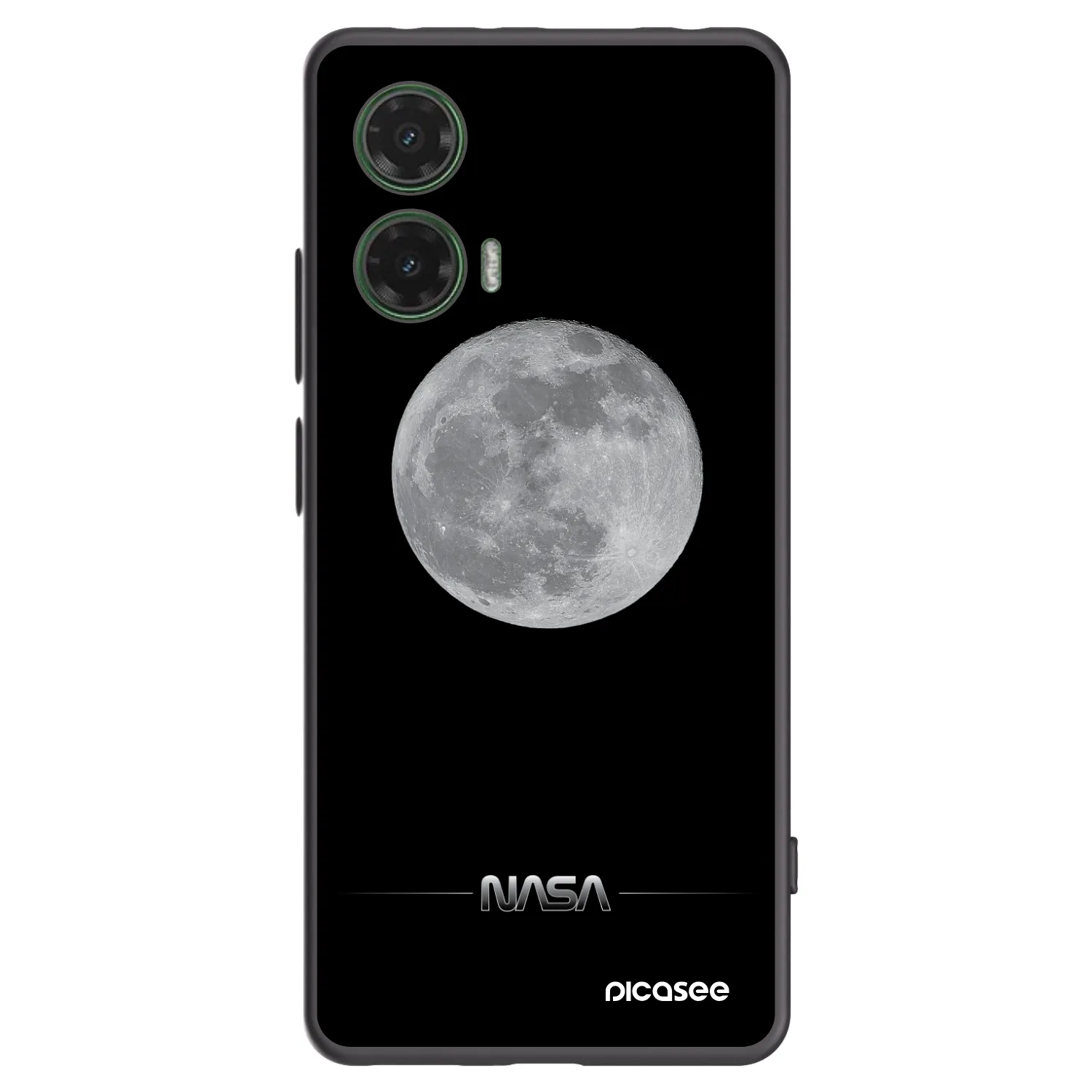 Picasee silikonski črni ovitek za Motorola Moto G35 5G - Moon Minimal