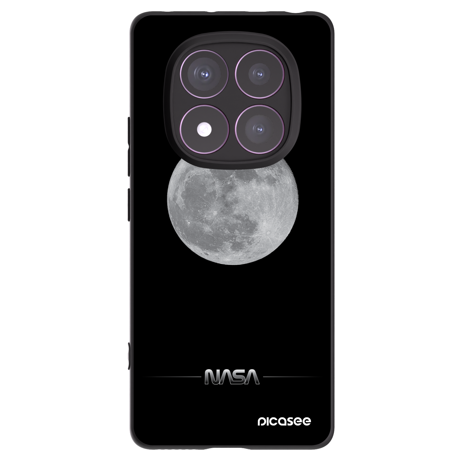 Picasee silikonski črni ovitek za Xiaomi Redmi Note 14 Pro 4G - Moon Minimal