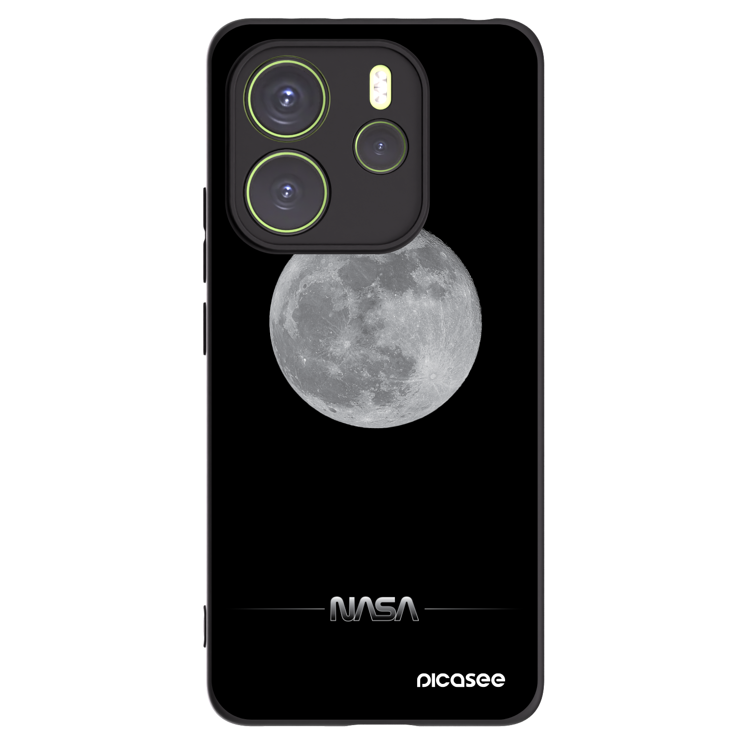 Picasee silikonski črni ovitek za Xiaomi Redmi Note 14 4G - Moon Minimal